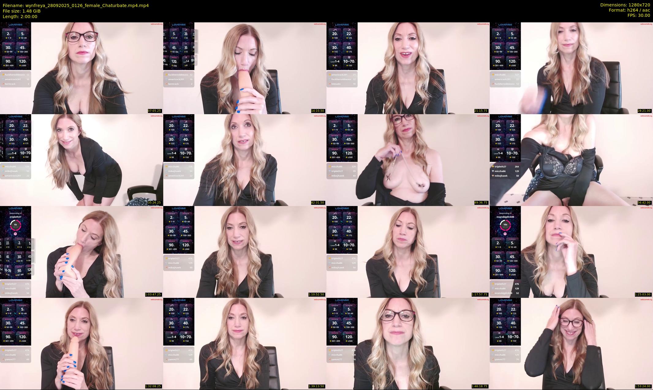 wynfreya — 120 minute Chaturbate female cam show recording, 720p, Sep 28, 2025
