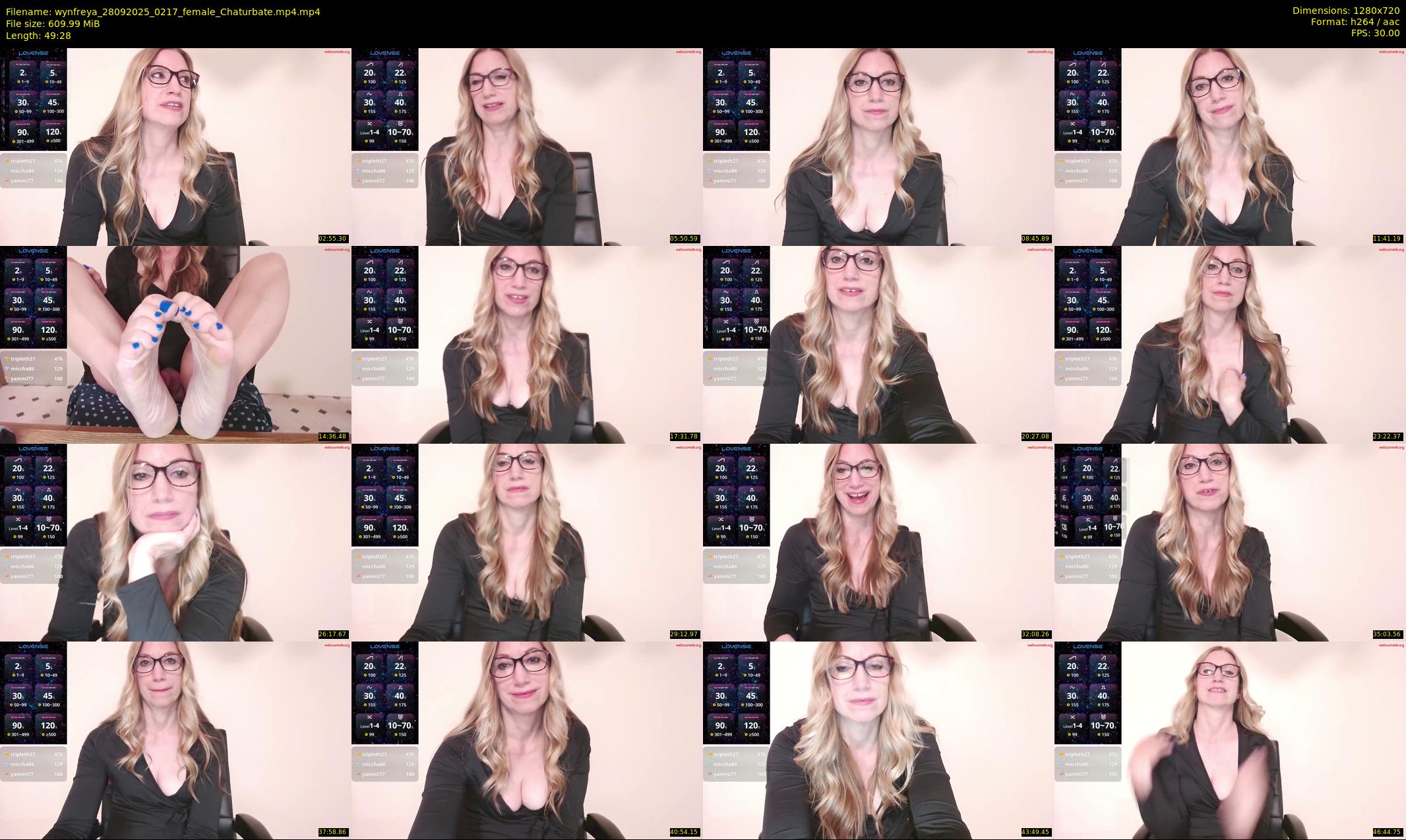 wynfreya — 50 minute Chaturbate female cam show recording, 720p, Sep 28, 2025