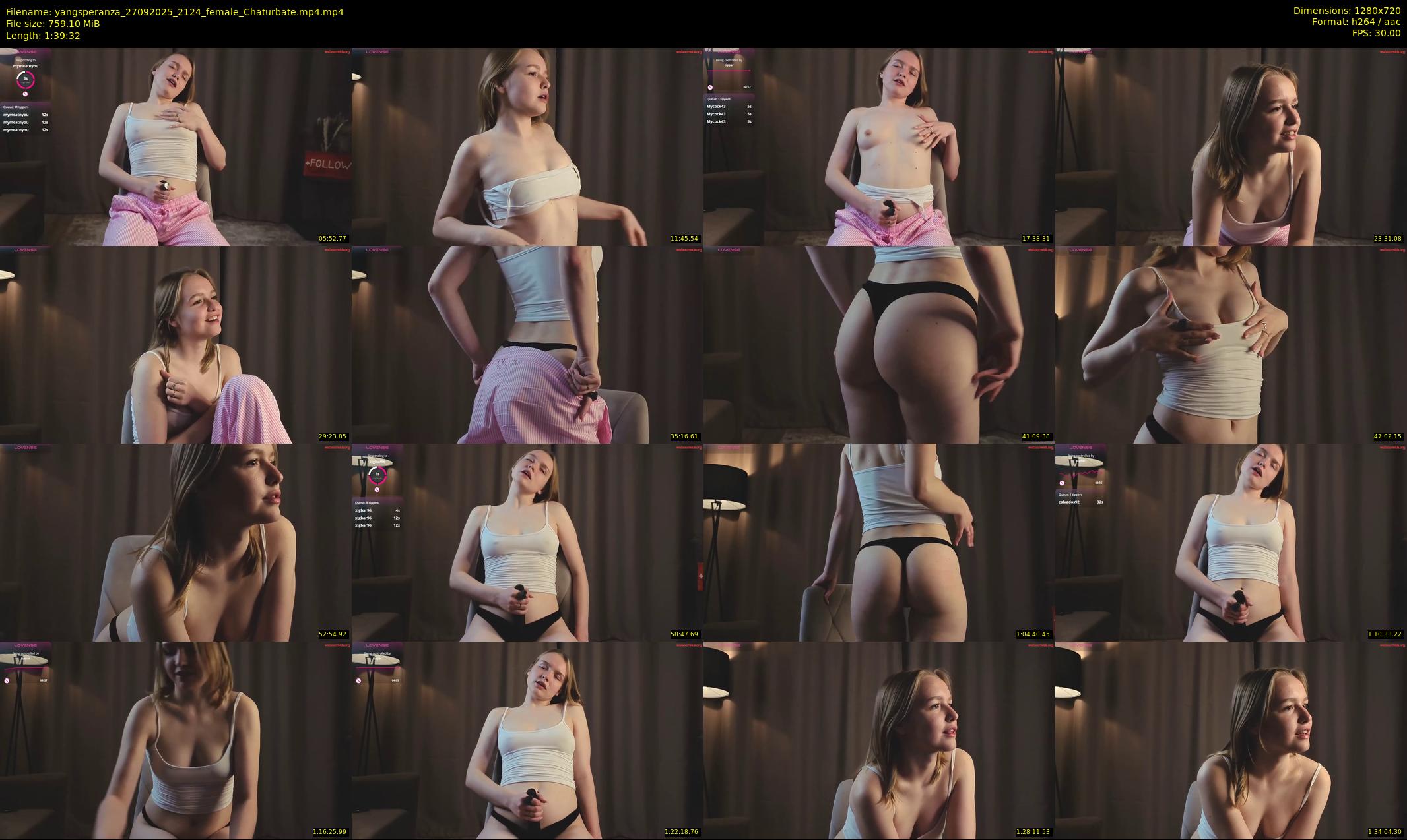 yangsperanza — 100 minute Chaturbate female cam show recording, 720p, Sep 27, 2025