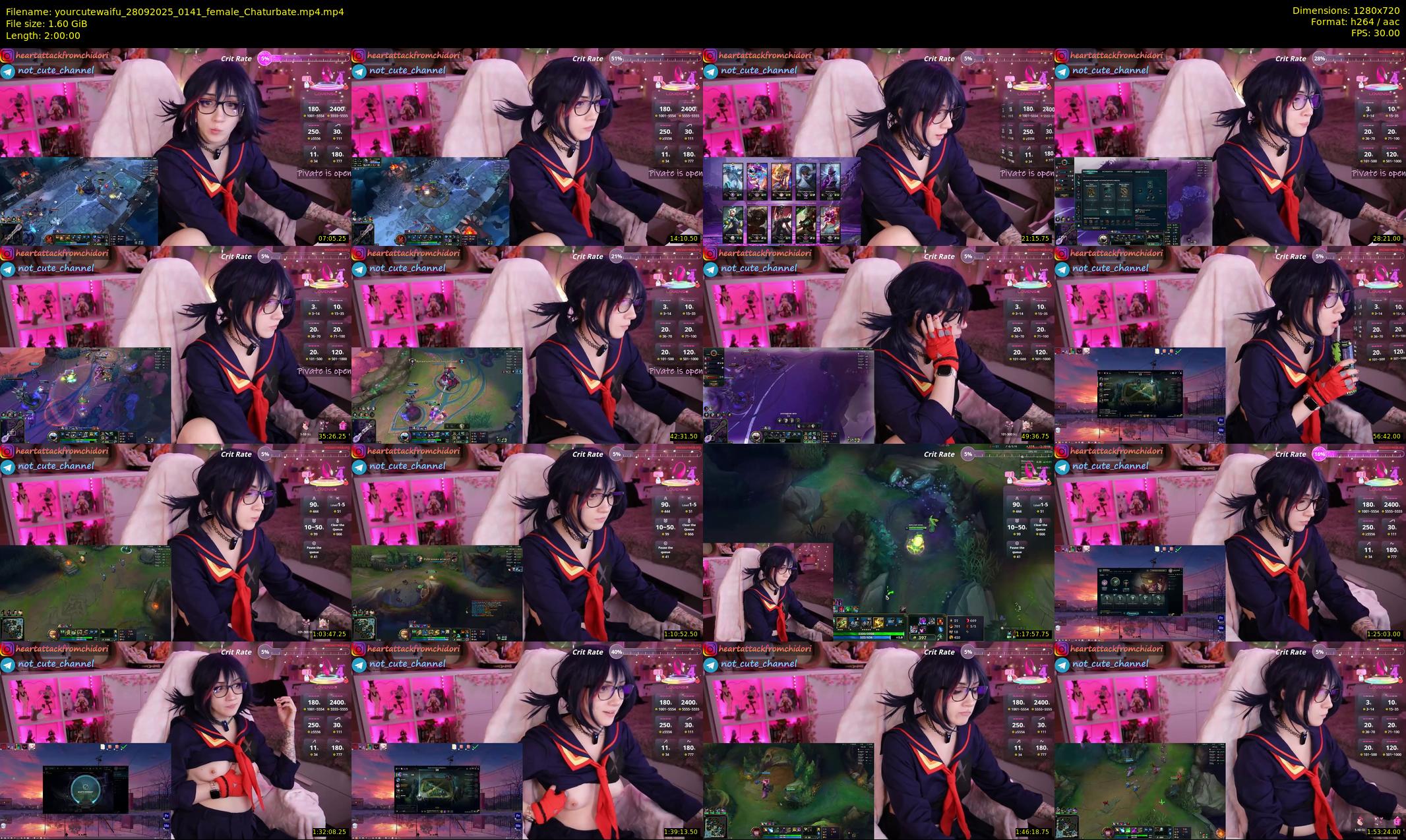 yourcutewaifu — 120 minute Chaturbate female cam show recording, 720p, Sep 28, 2025