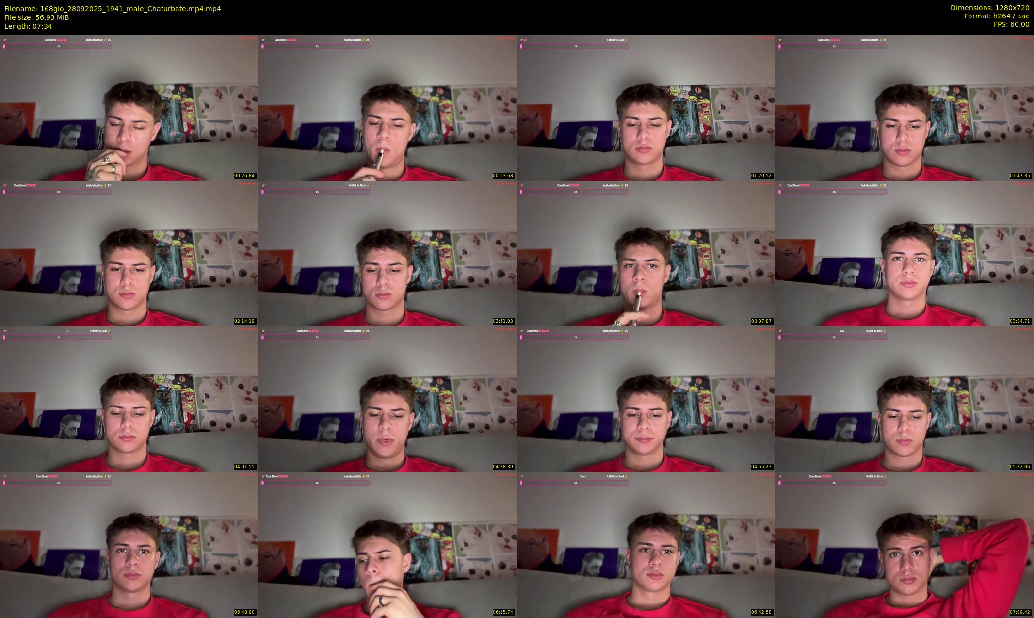 168gio — 8 minute Chaturbate male cam show recording, 720p, Sep 28, 2025