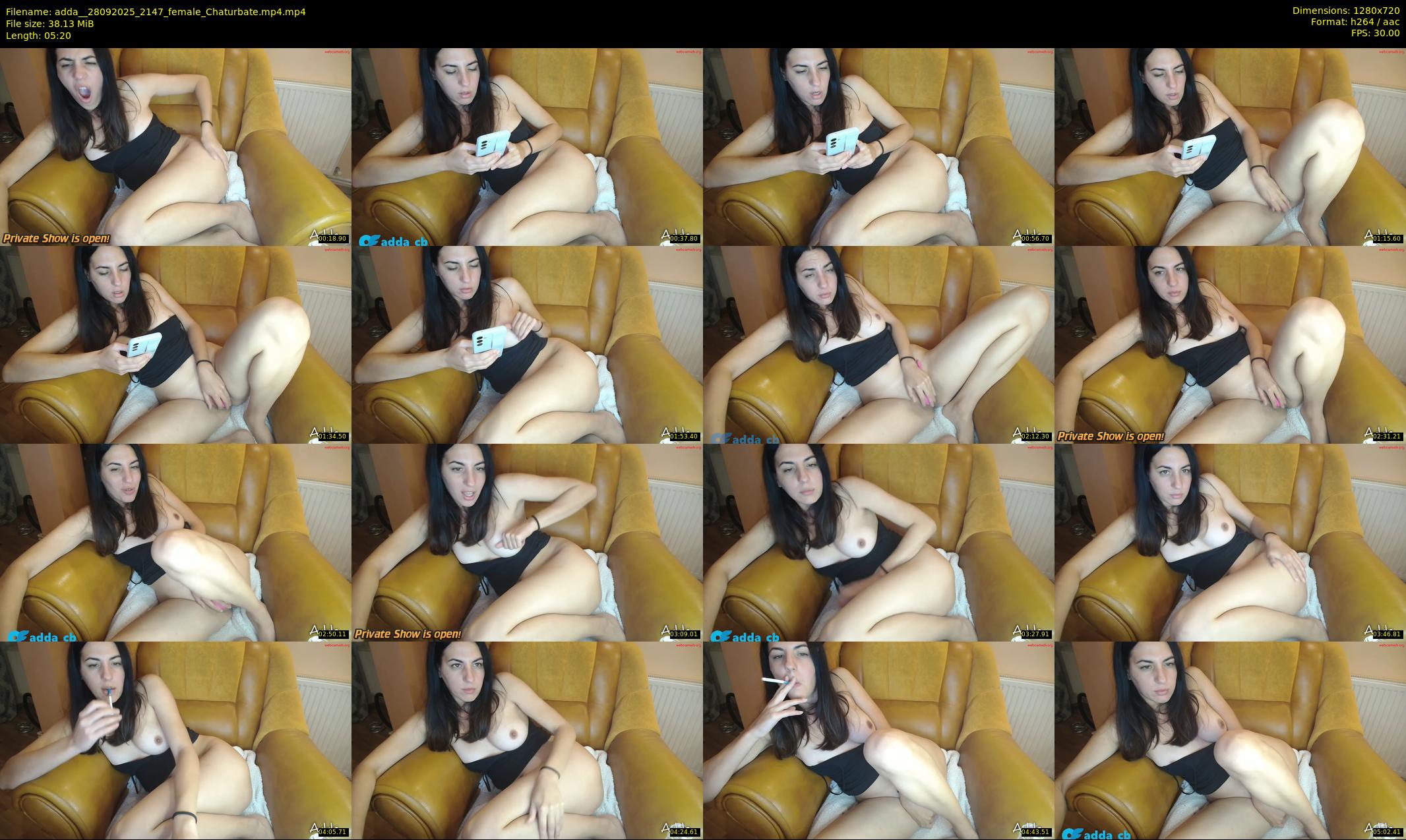 adda_ — 6 minute Chaturbate female cam show recording, 720p, Sep 28, 2025