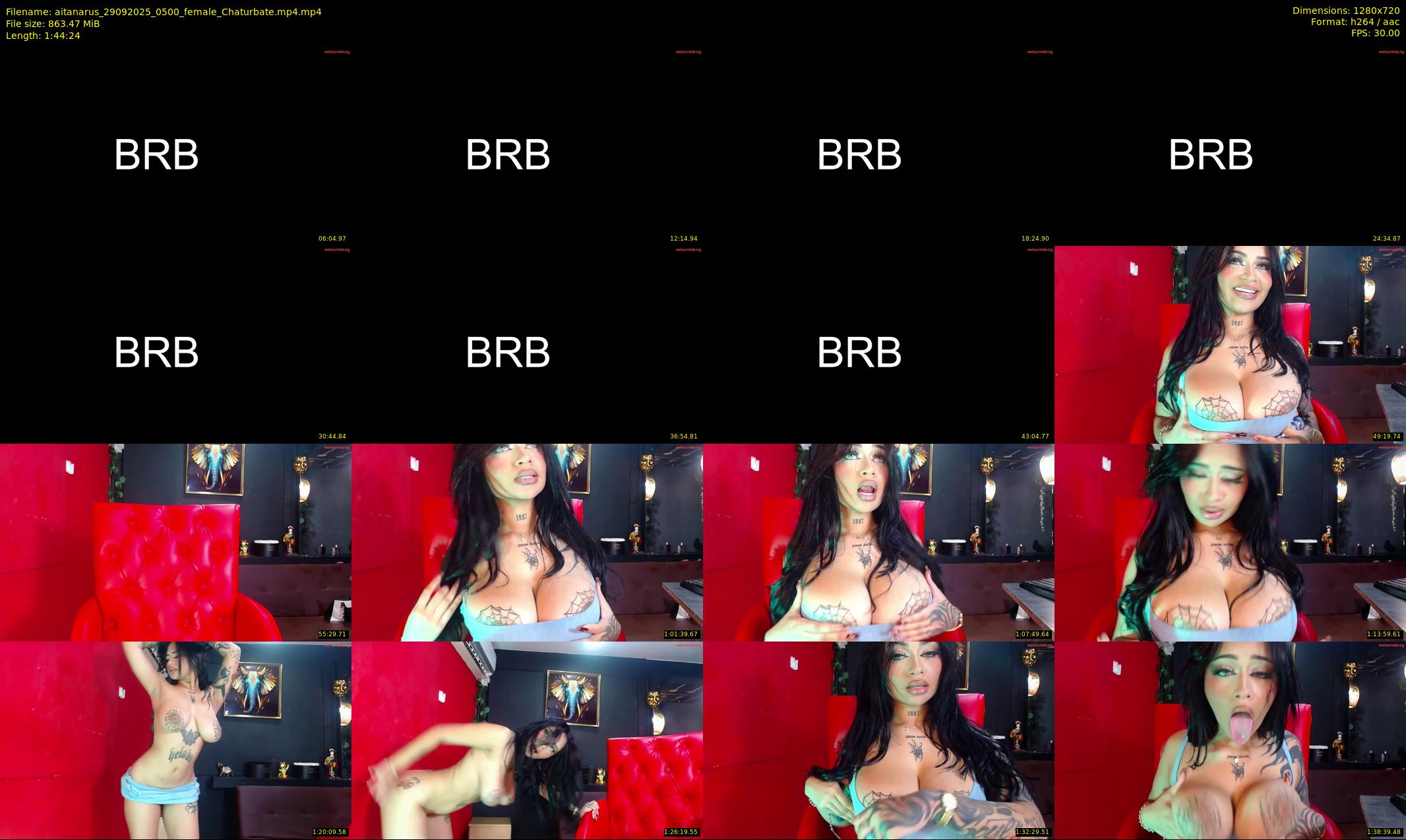 aitanarus — 105 minute Chaturbate female cam show recording, 720p, Sep 29, 2025