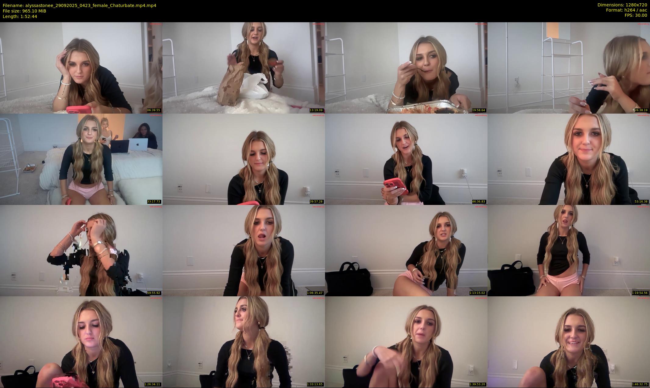 alyssastonee — 113 minute Chaturbate female cam show recording, 720p, Sep 29, 2025