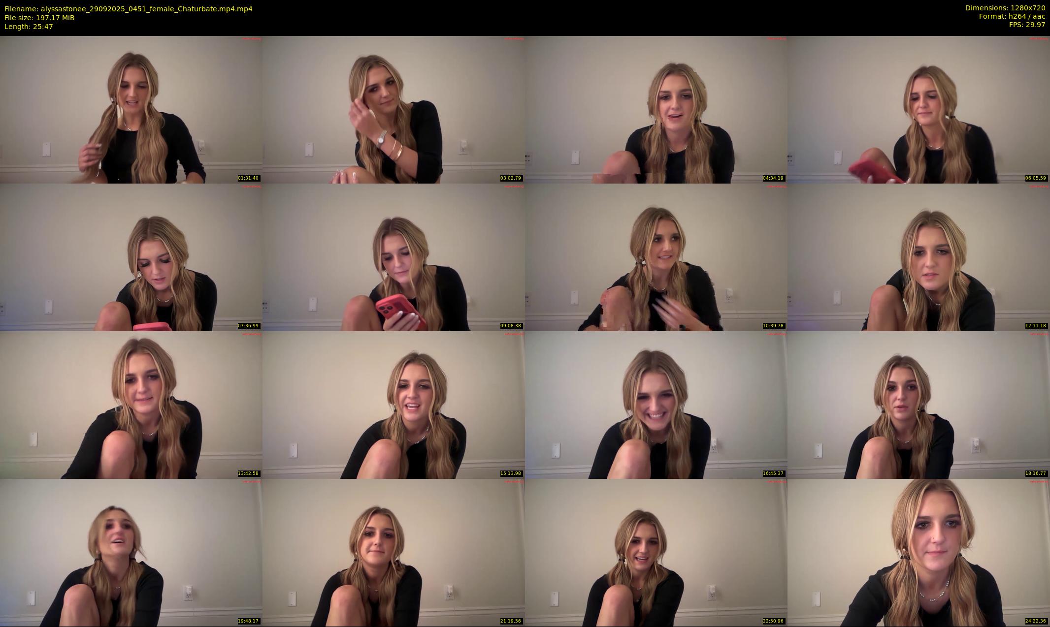 alyssastonee — 26 minute Chaturbate female cam show recording, 720p, Sep 29, 2025