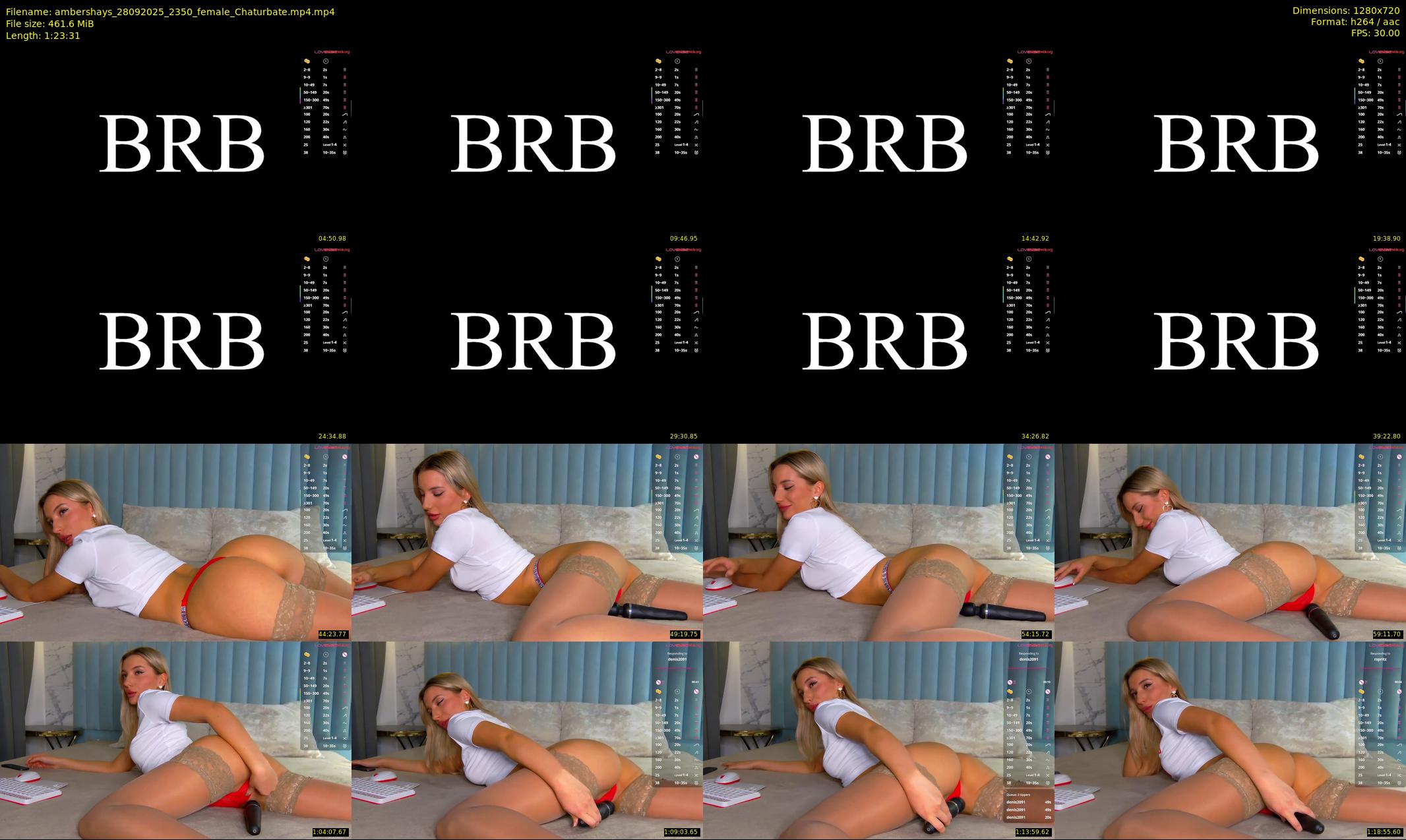 ambershays — 84 minute Chaturbate female cam show recording, 720p, Sep 28, 2025