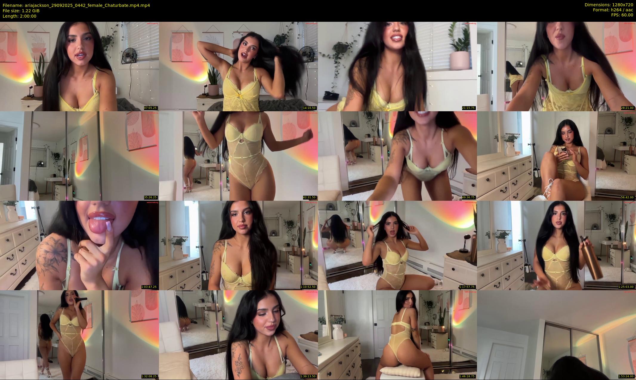 ariajackson — 120 minute Chaturbate female cam show recording, 720p, Sep 29, 2025