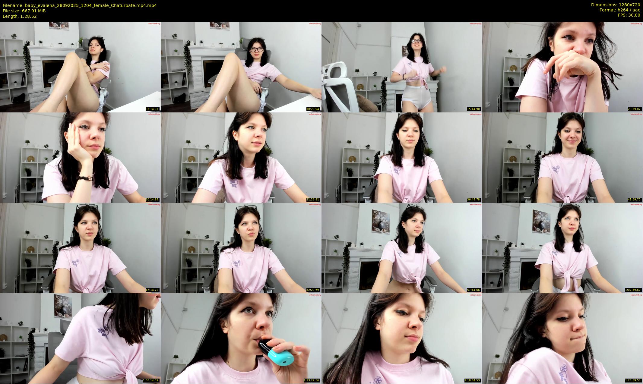 baby_evalena — 89 minute Chaturbate female cam show recording, 720p, Sep 28, 2025