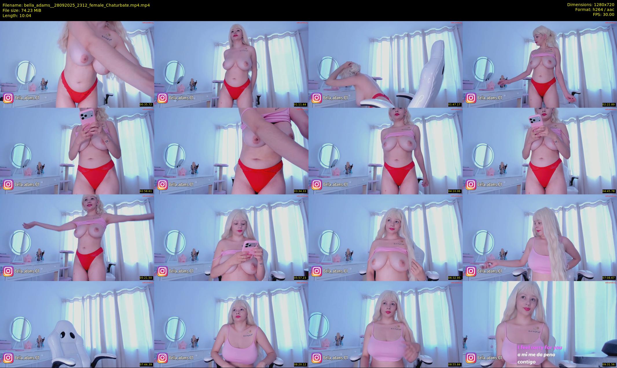 bella_adams_ — 11 minute Chaturbate female cam show recording, 720p, Sep 28, 2025