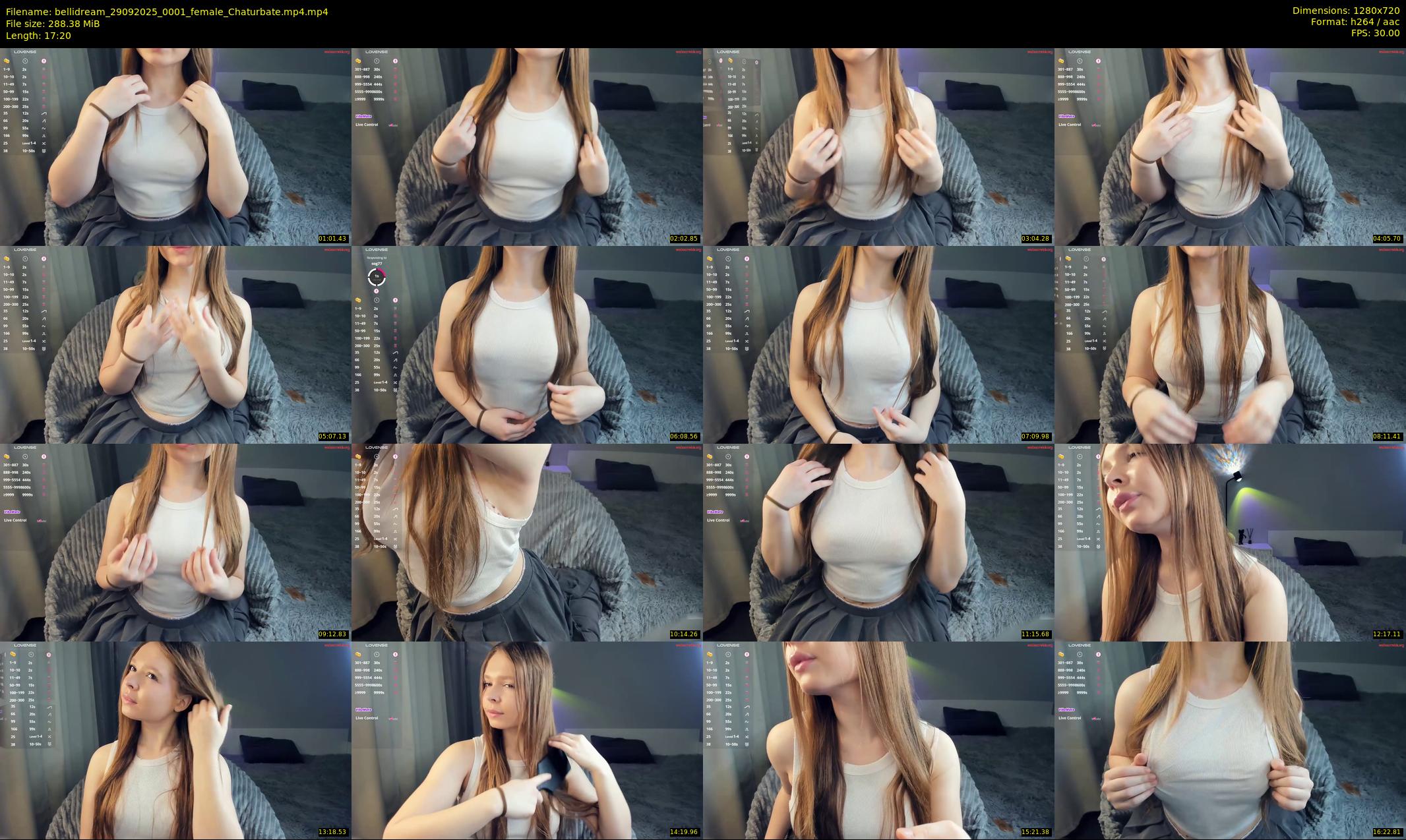 bellidream — 18 minute Chaturbate female cam show recording, 720p, Sep 29, 2025