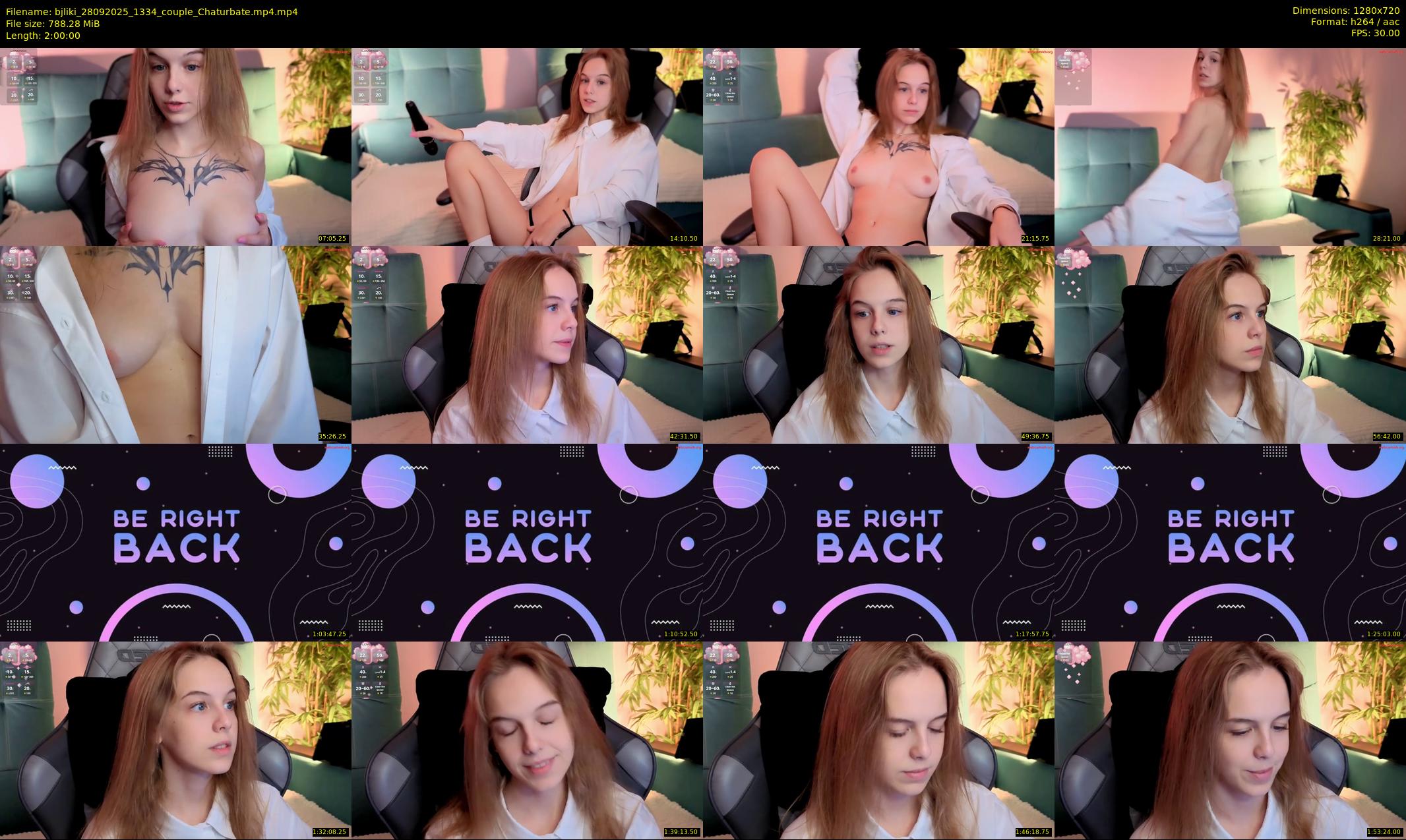 bjliki — 120 minute Chaturbate couple cam show recording, 720p, Sep 28, 2025