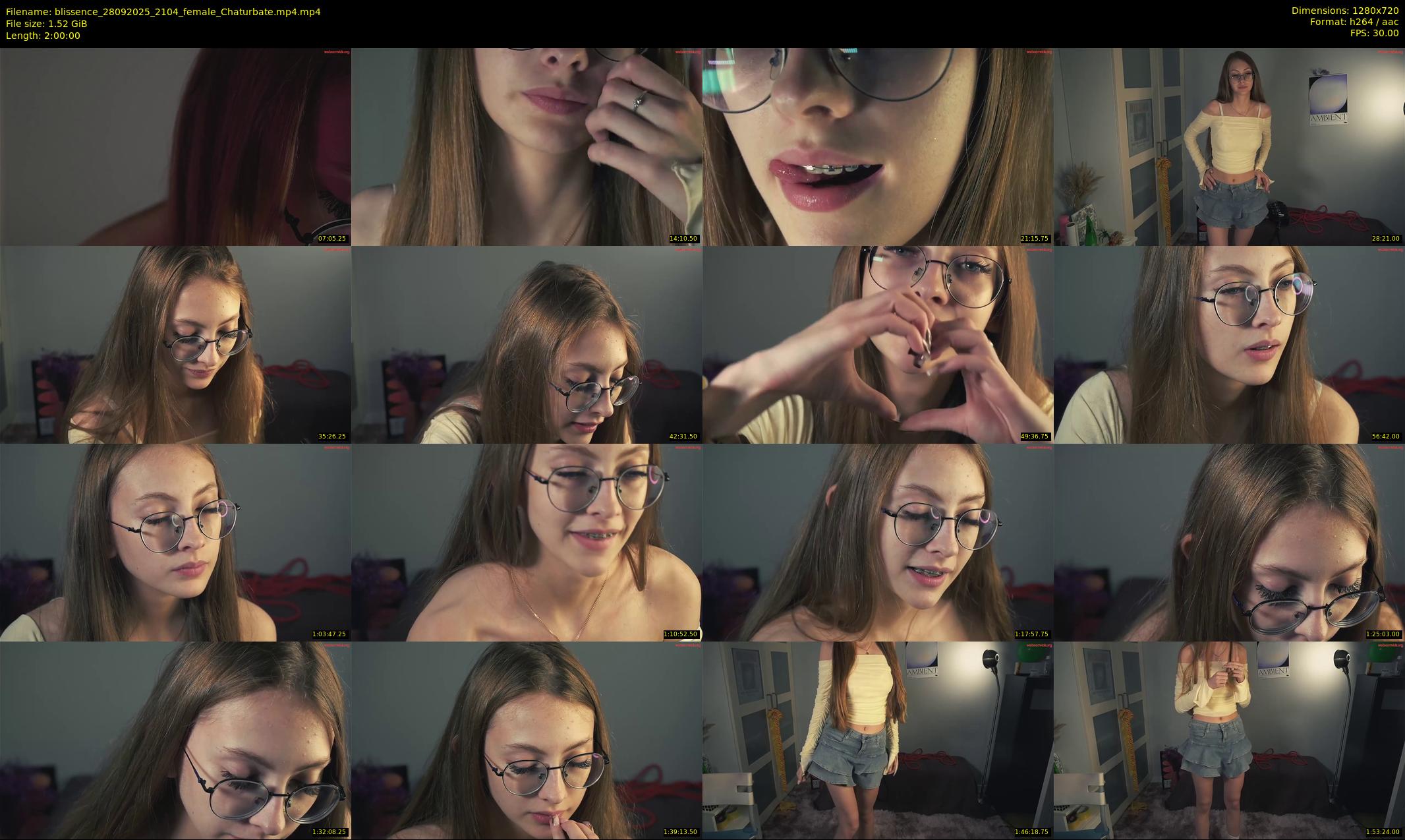 blissence — 120 minute Chaturbate female cam show recording, 720p, Sep 28, 2025