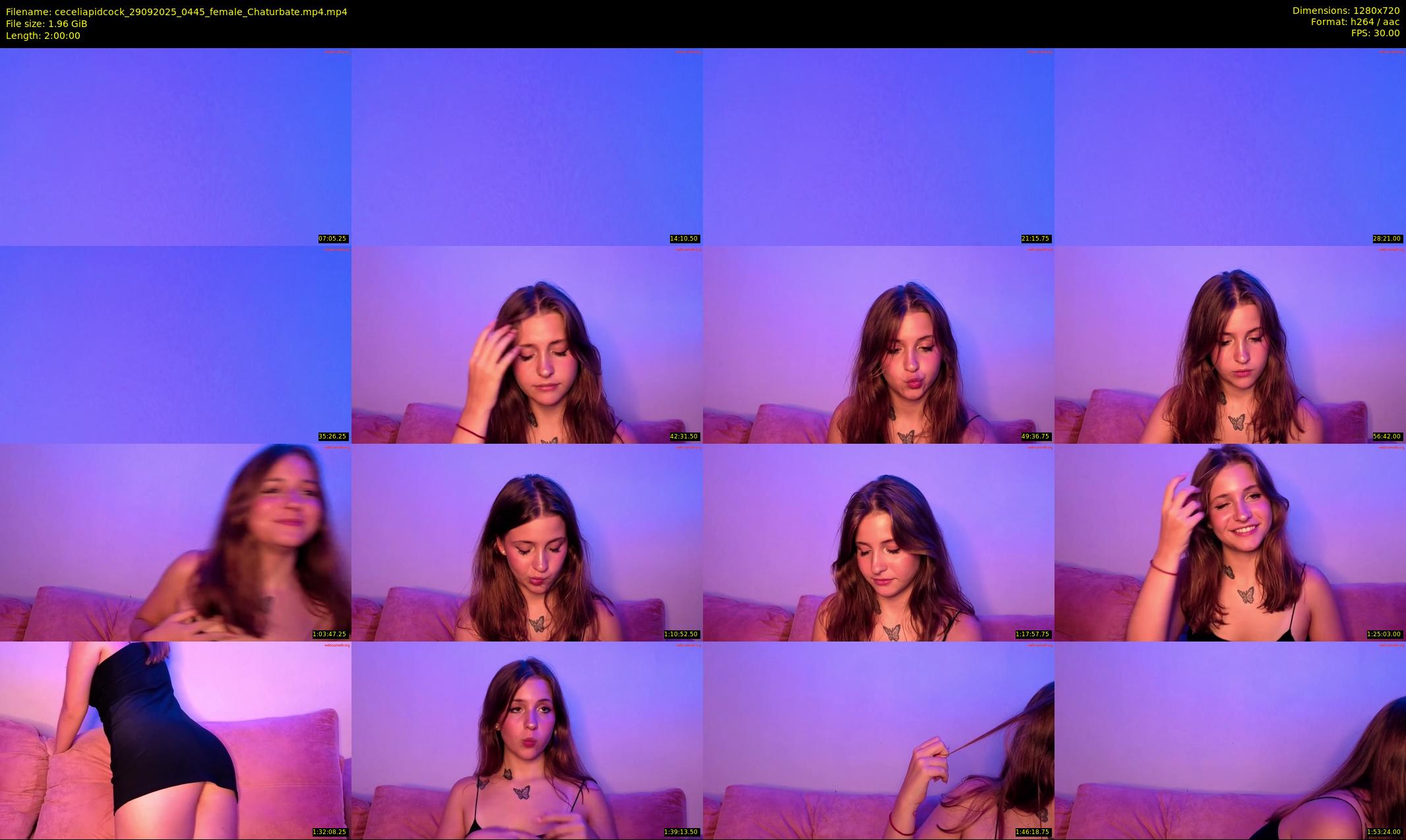 ceceliapidcock — 120 minute Chaturbate female cam show recording, 720p, Sep 29, 2025