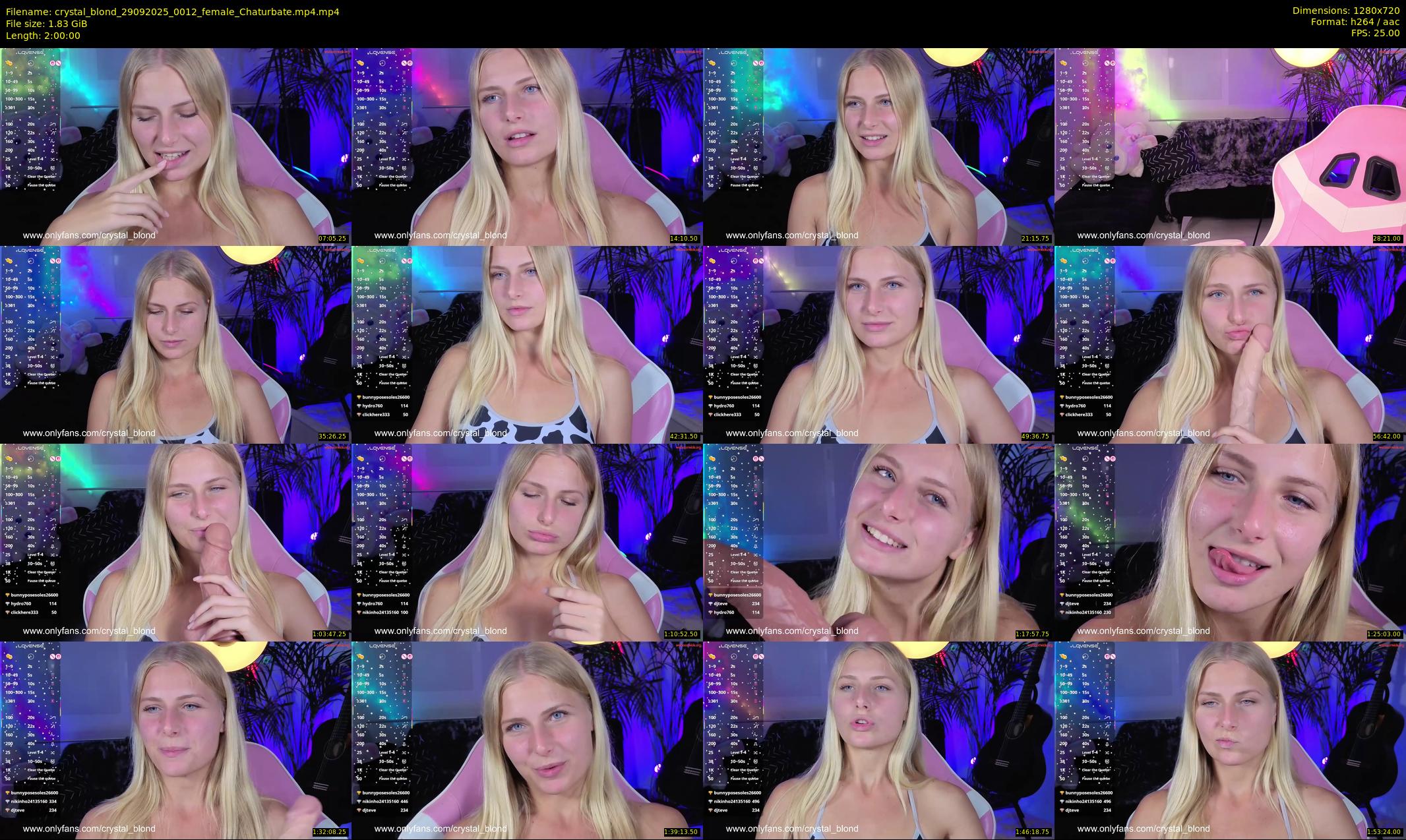 crystal_blond — 120 minute Chaturbate female cam show recording, 720p, Sep 29, 2025