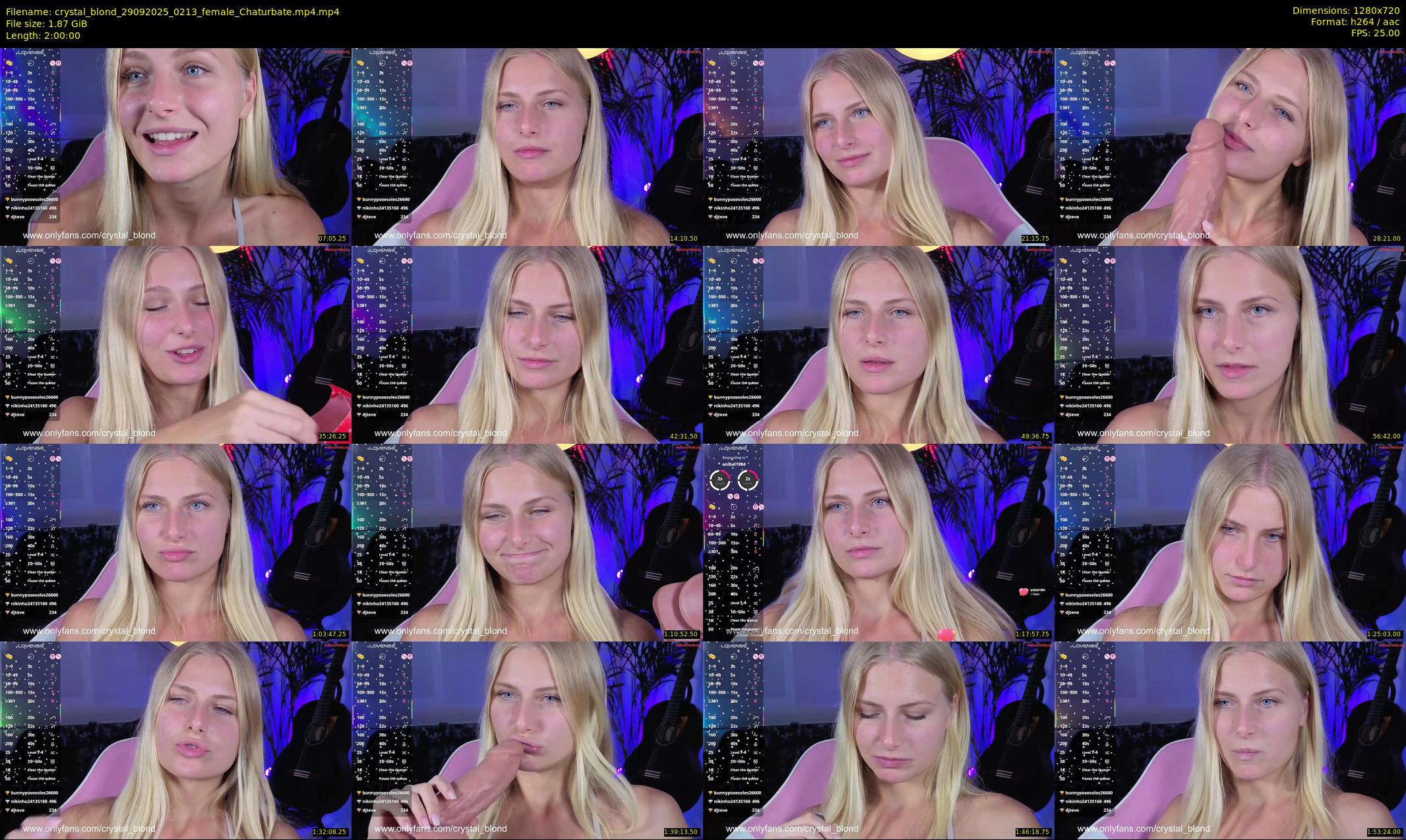 crystal_blond — 120 minute Chaturbate female cam show recording, 720p, Sep 29, 2025