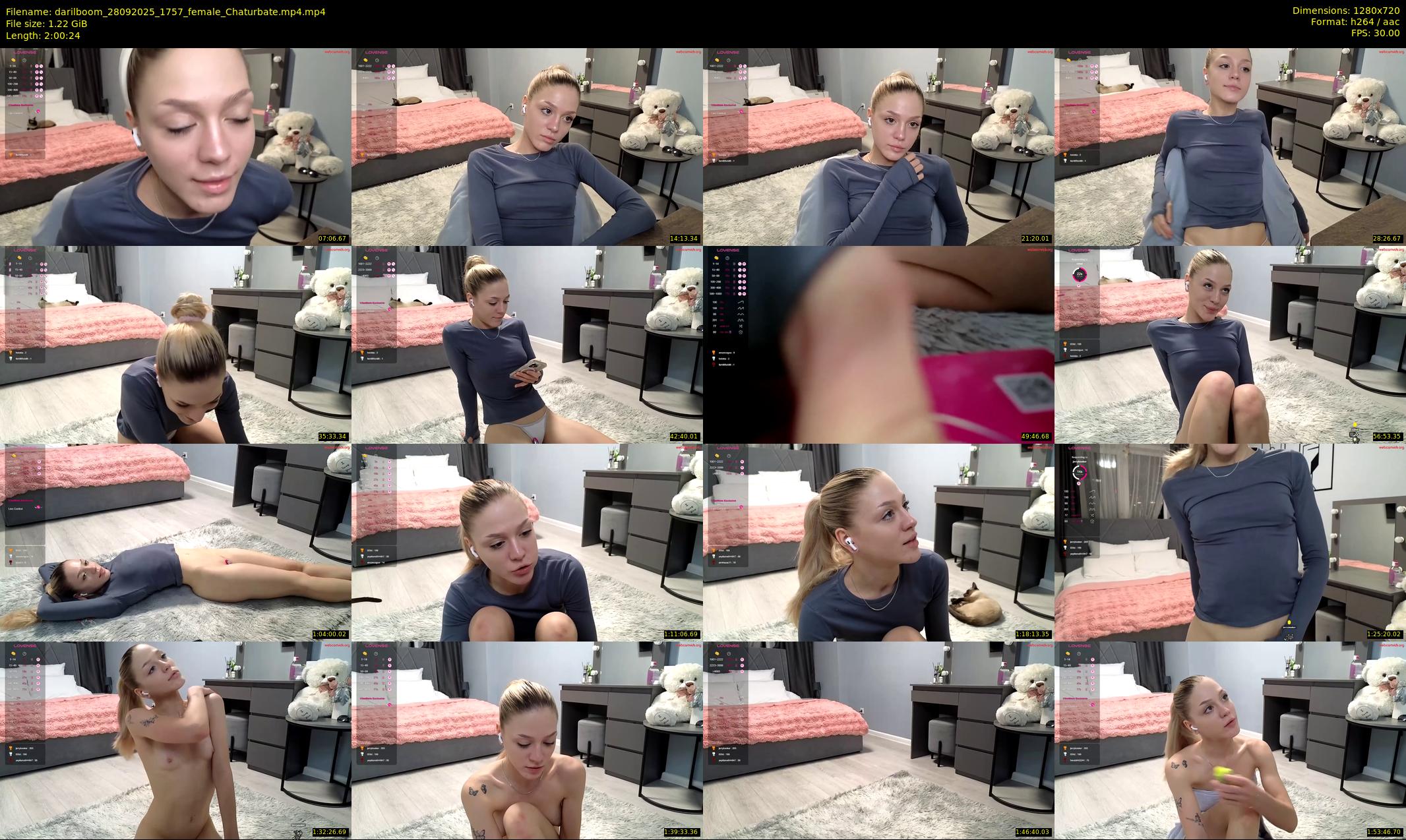 darilboom — 121 minute Chaturbate female cam show recording, 720p, Sep 28, 2025