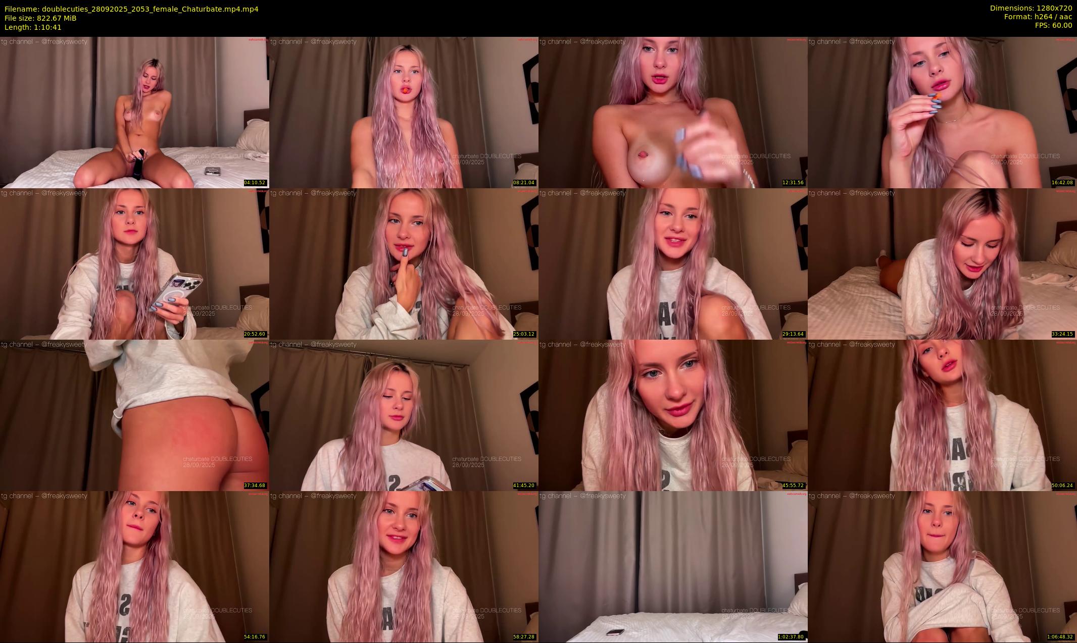 doublecuties — 71 minute Chaturbate couple cam show recording, 720p, Sep 28, 2025