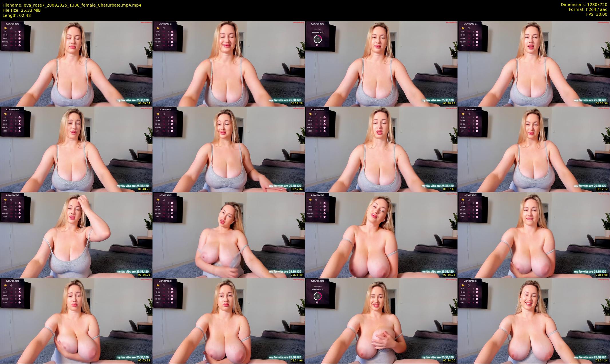 eva_rose7 — 3 minute Chaturbate female cam show recording, 720p, Sep 28, 2025