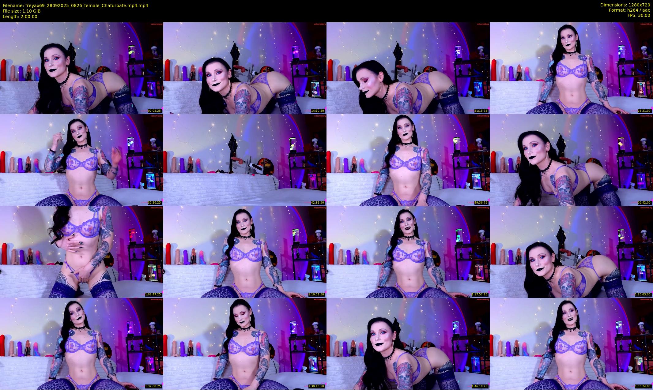 freyax69 — 120 minute Chaturbate female cam show recording, 720p, Sep 28, 2025