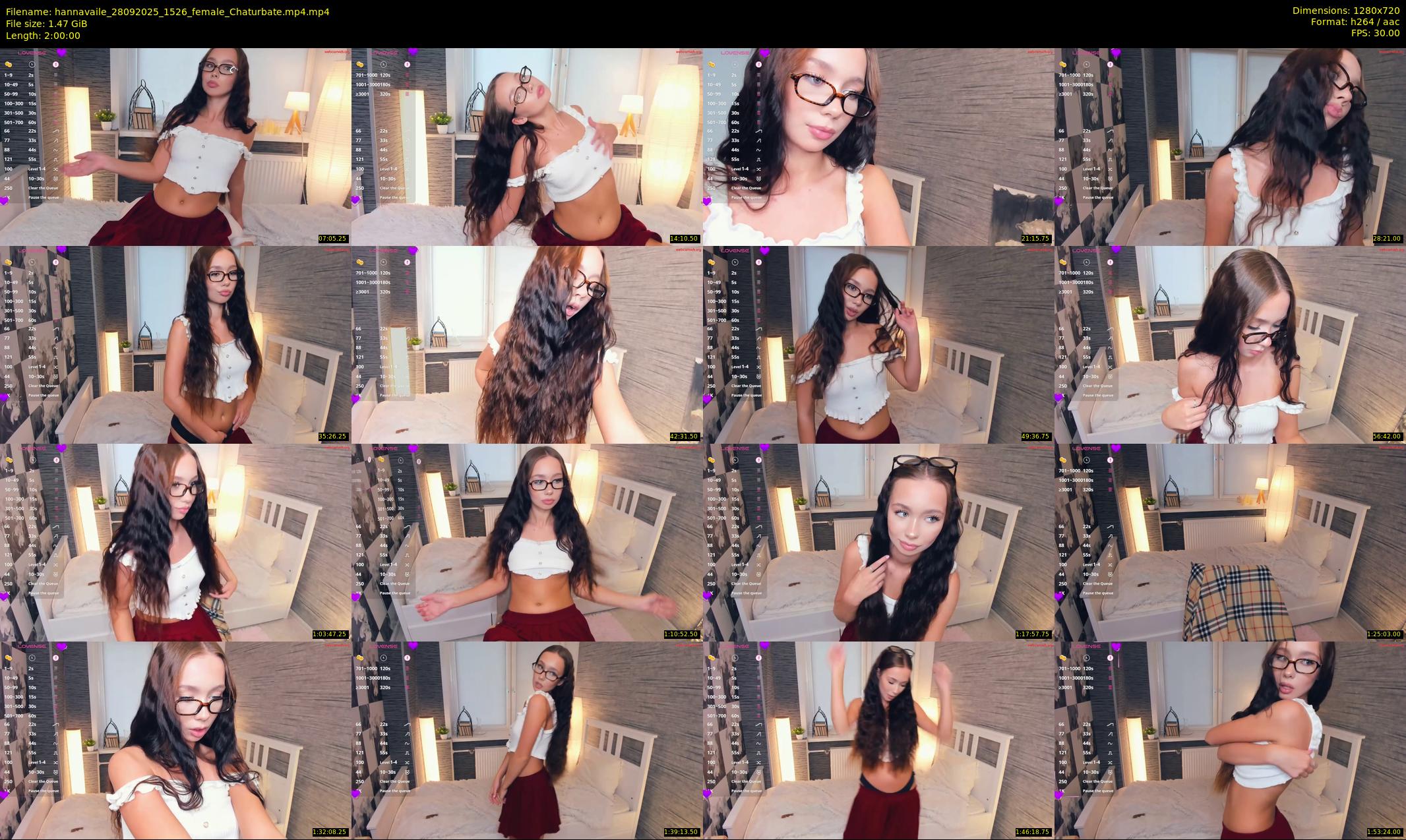 hannavaile — 120 minute Chaturbate female cam show recording, 720p, Sep 28, 2025