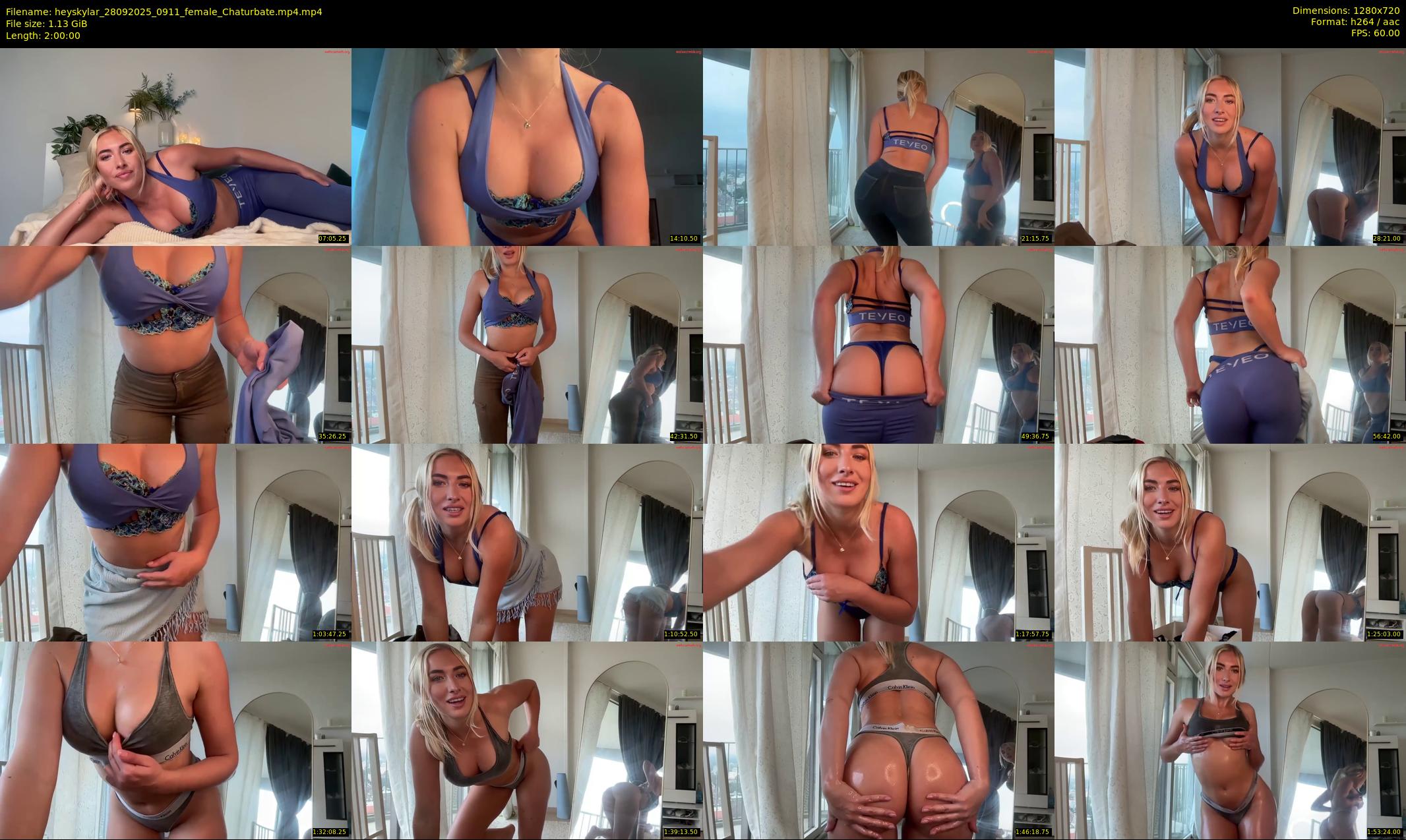 heyskylar — 120 minute Chaturbate female cam show recording, 720p, Sep 28, 2025