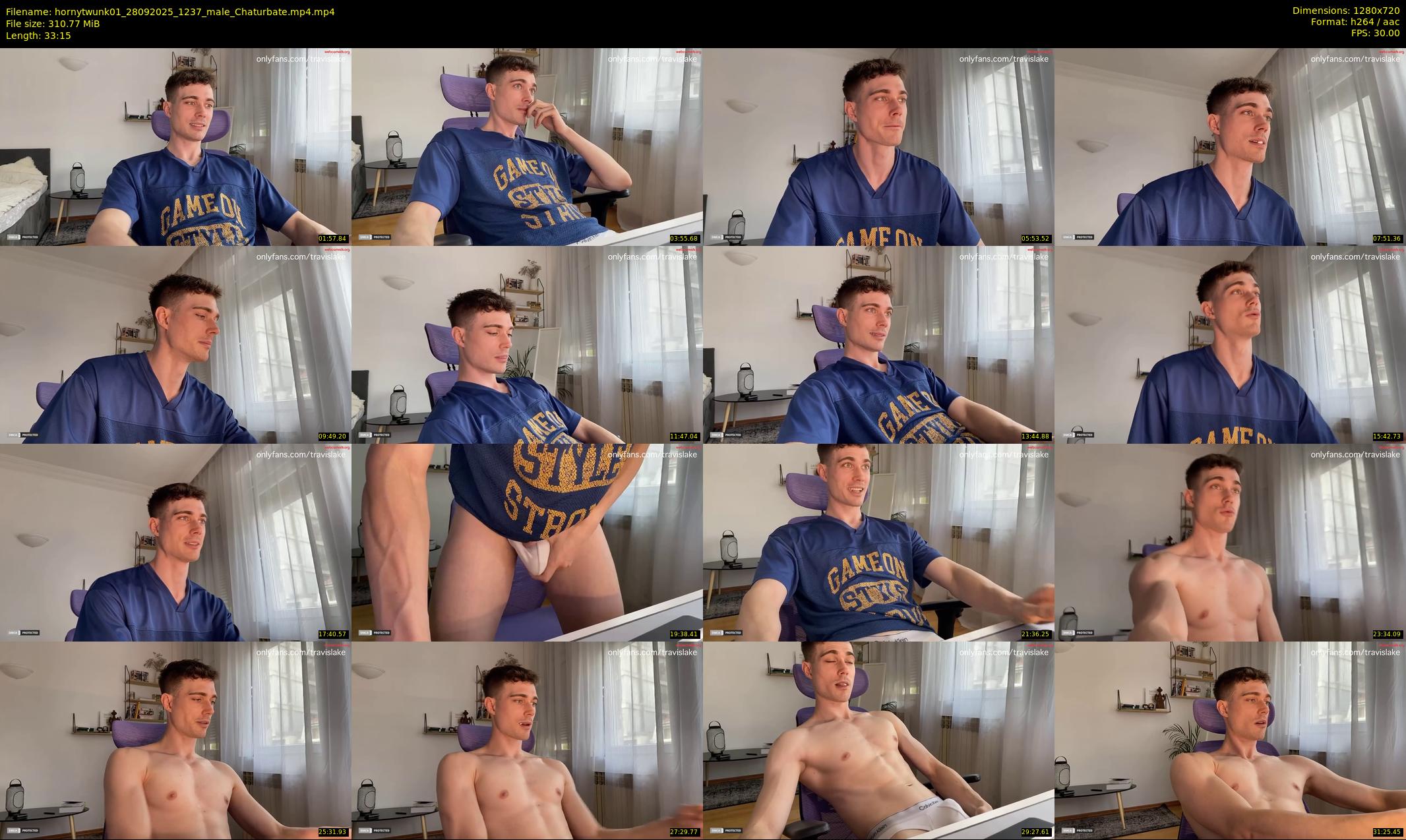 hornytwunk01 — 34 minute Chaturbate male cam show recording, 720p, Sep 28, 2025