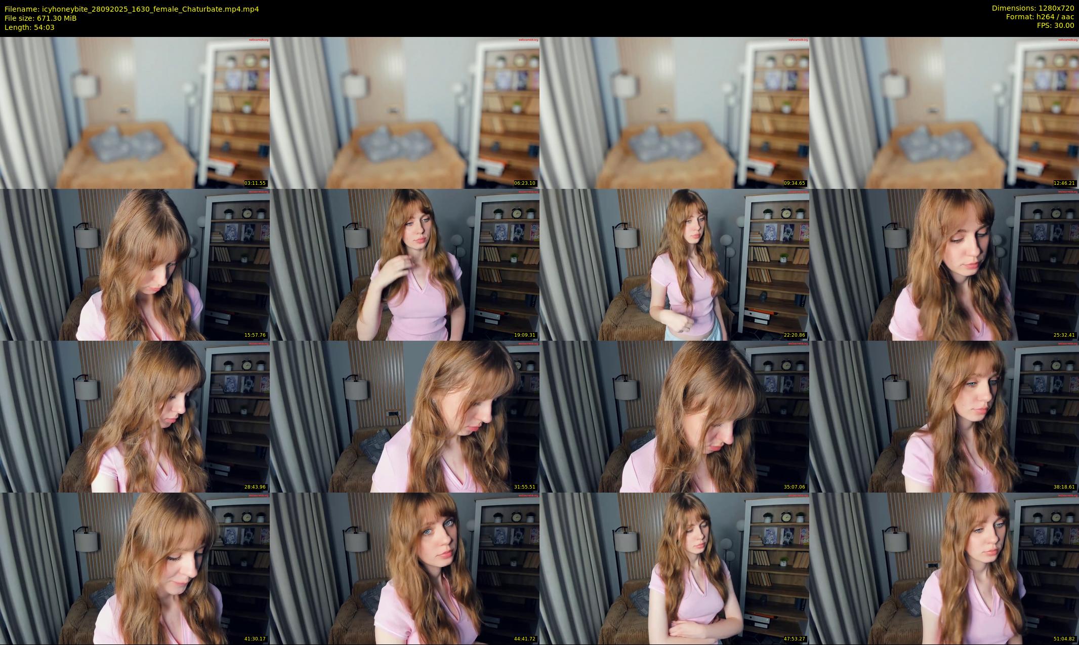 icyhoneybite — 55 minute Chaturbate female cam show recording, 720p, Sep 28, 2025