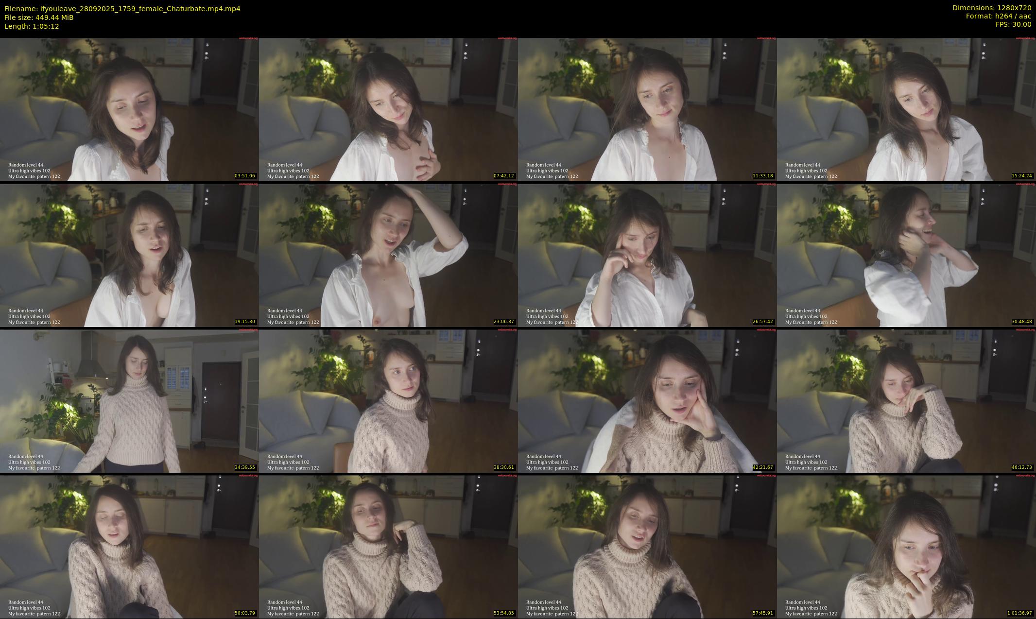 ifyouleave — 66 minute Chaturbate female cam show recording, 720p, Sep 28, 2025