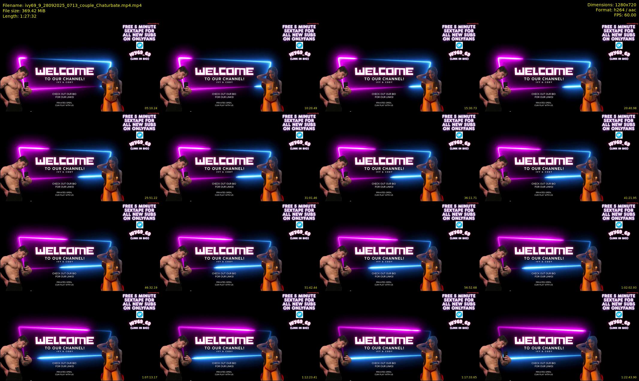 ivy69_9 — 88 minute Chaturbate couple cam show recording, 720p, Sep 28, 2025