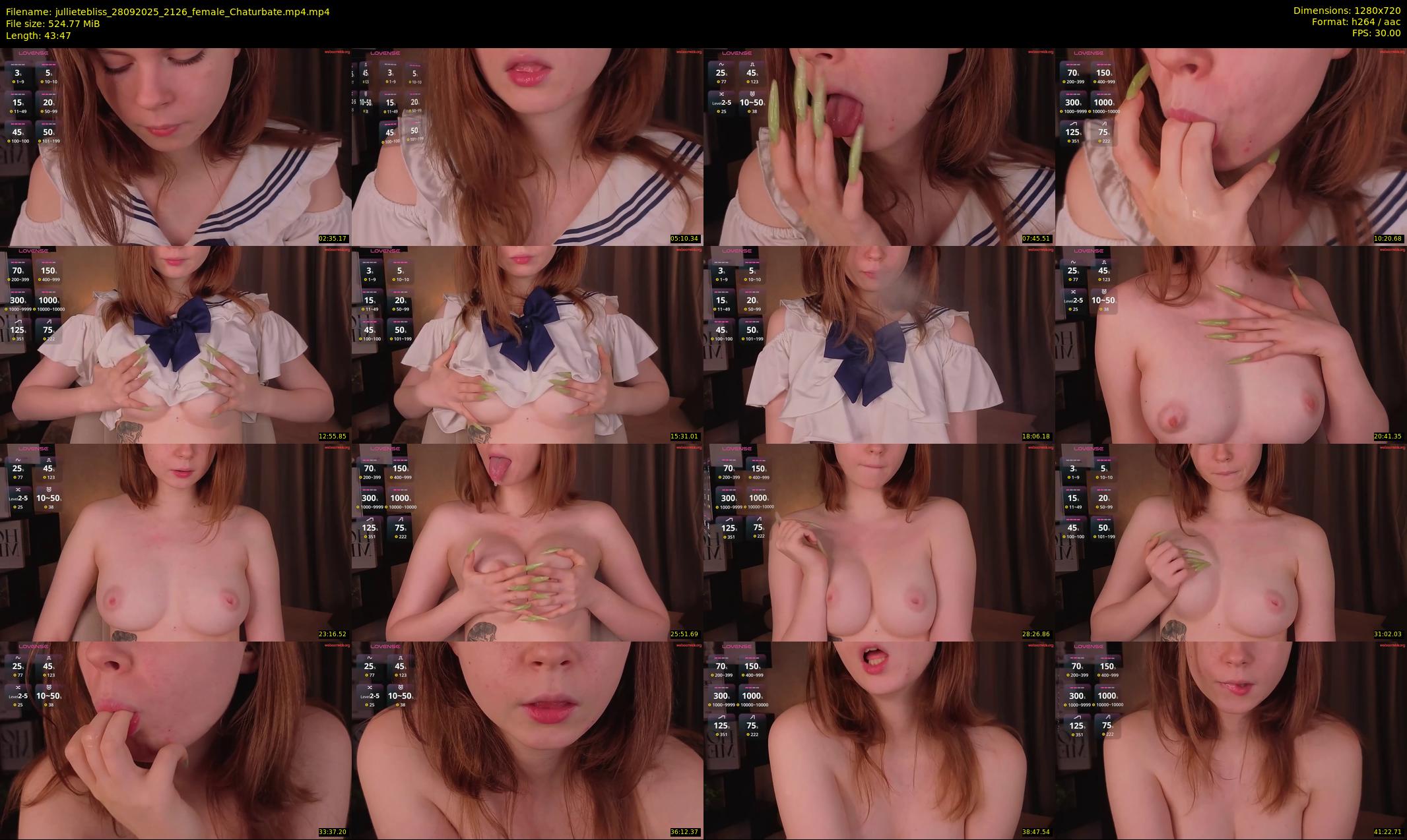 jullietebliss — 44 minute Chaturbate female cam show recording, 720p, Sep 28, 2025
