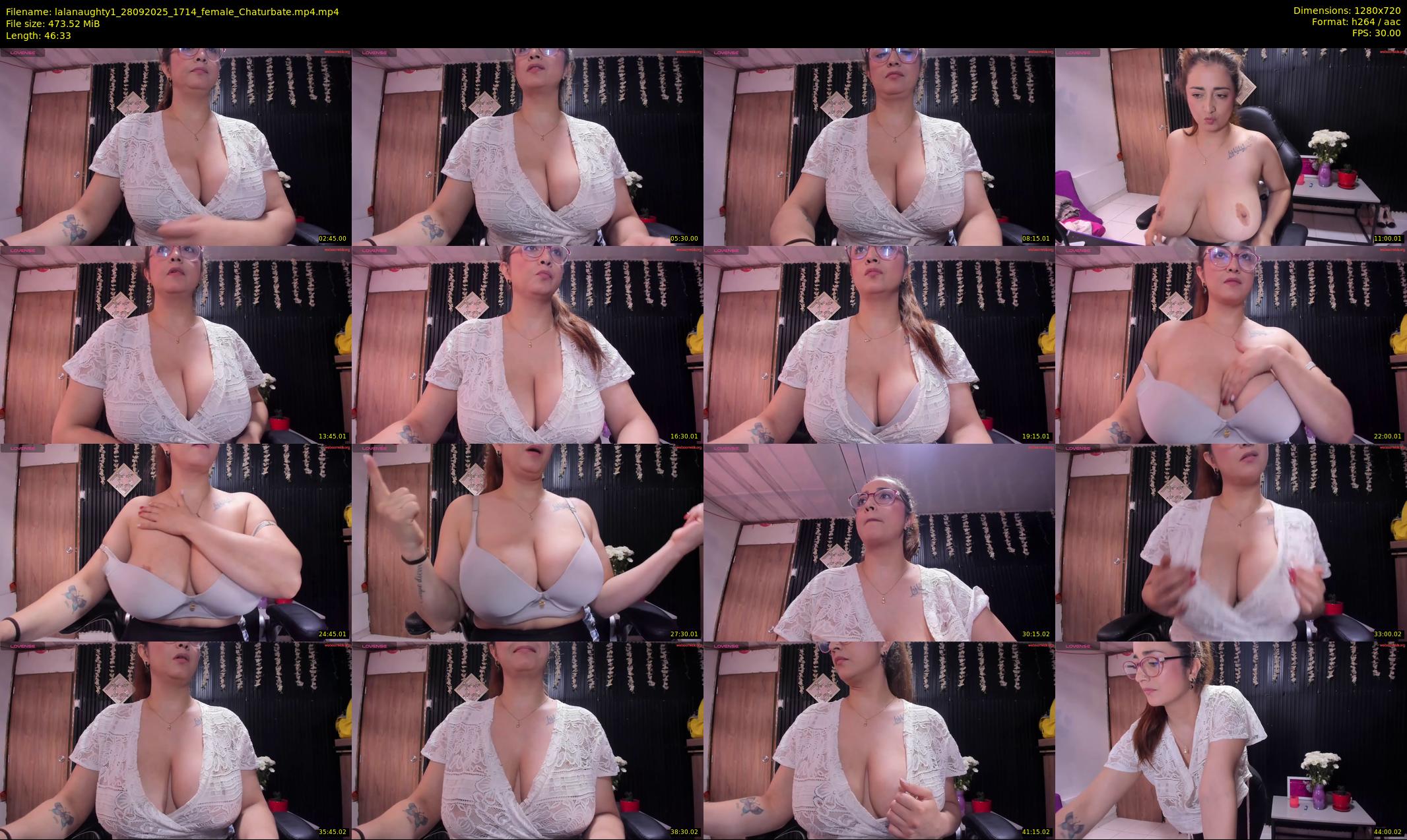 lalanaughty1 — 47 minute Chaturbate female cam show recording, 720p, Sep 28, 2025