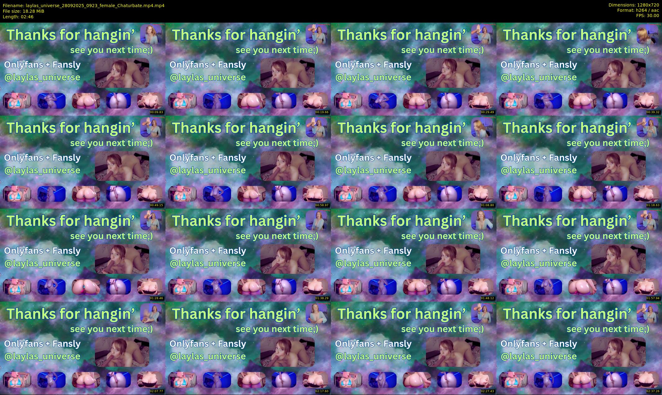 laylas_universe — 3 minute Chaturbate female cam show recording, 720p, Sep 28, 2025
