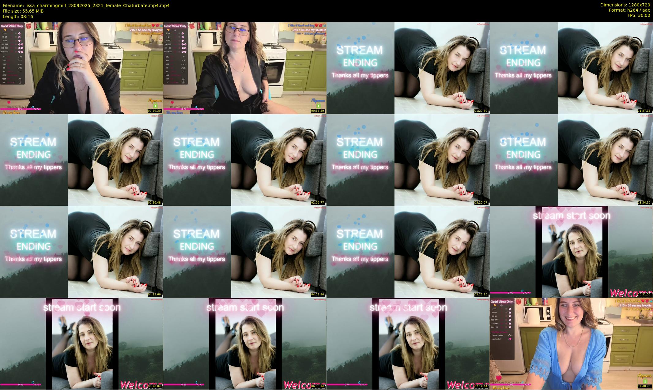 lissa_charmingmilf — 9 minute Chaturbate female cam show recording, 720p, Sep 28, 2025