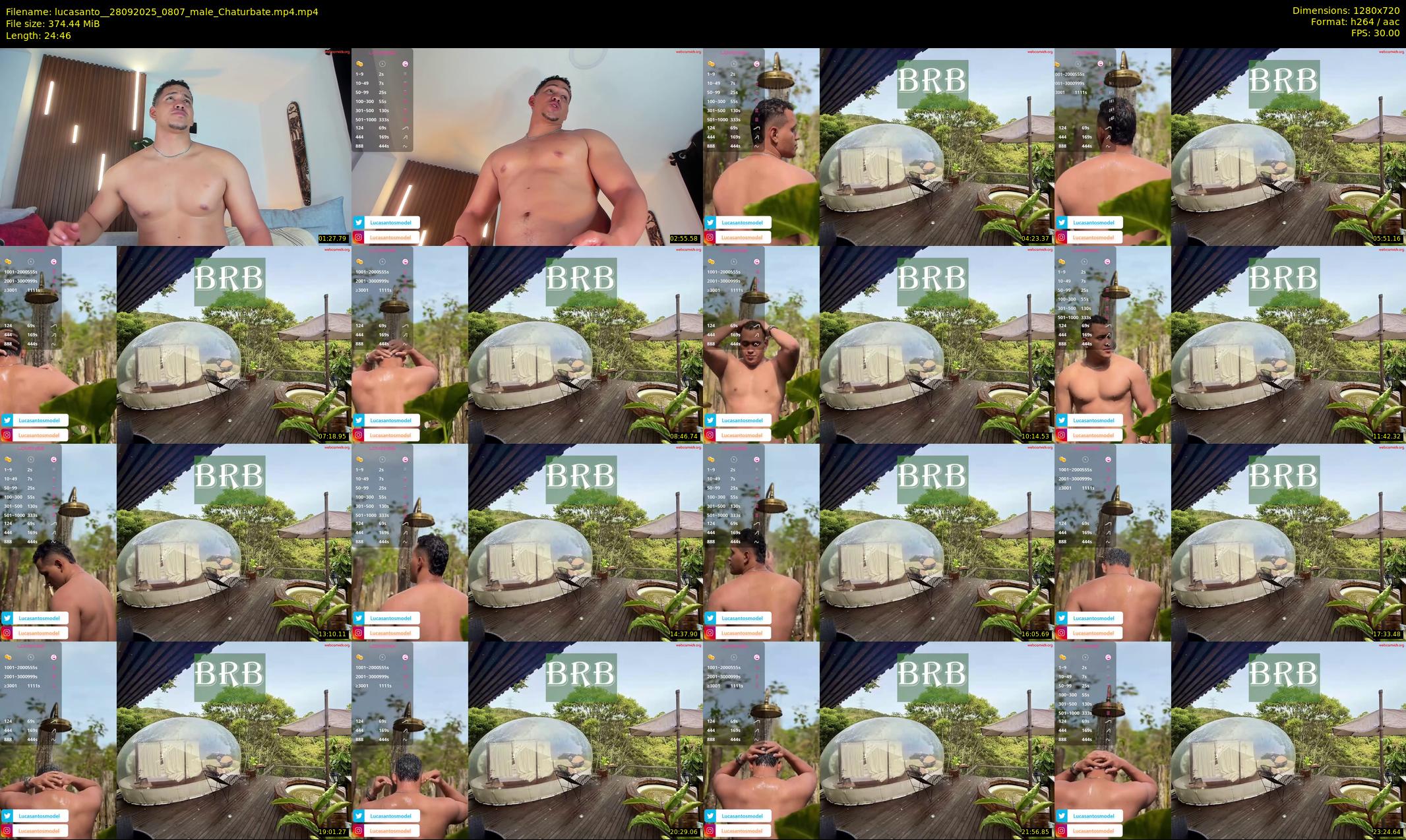 lucasanto_ — 25 minute Chaturbate male cam show recording, 720p, Sep 28, 2025