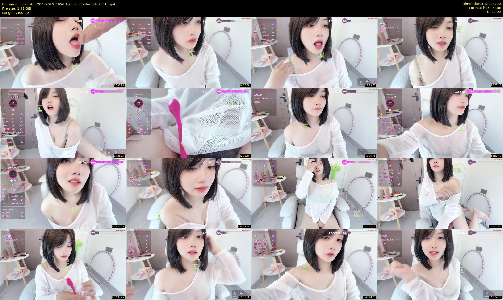 luckaisha — 120 minute Chaturbate female cam show recording, 720p, Sep 28, 2025