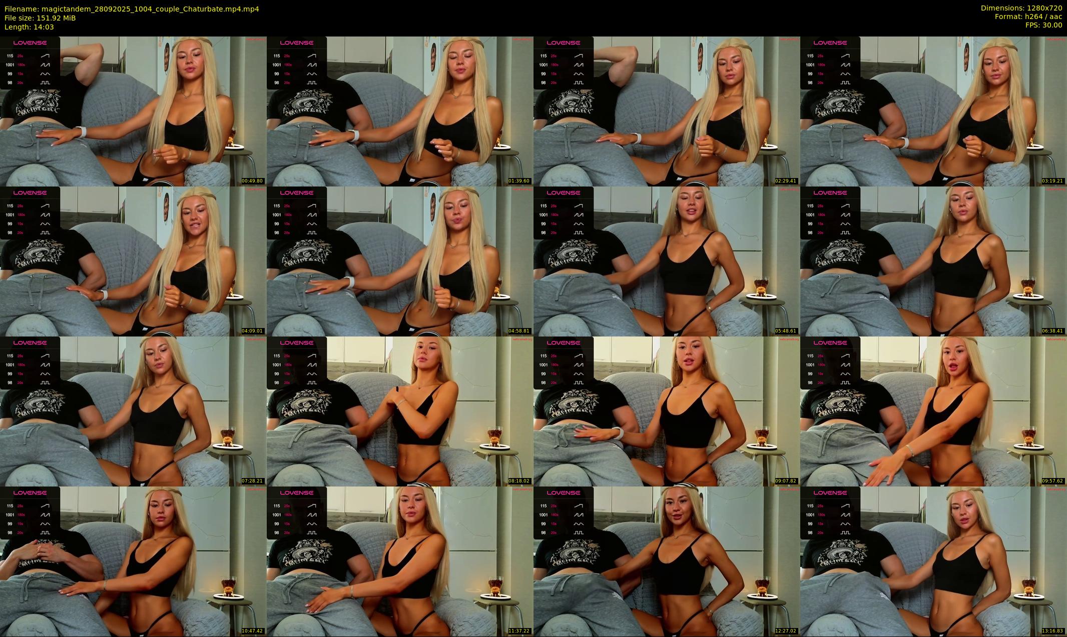 magictandem — 15 minute Chaturbate couple cam show recording, 720p, Sep 28, 2025