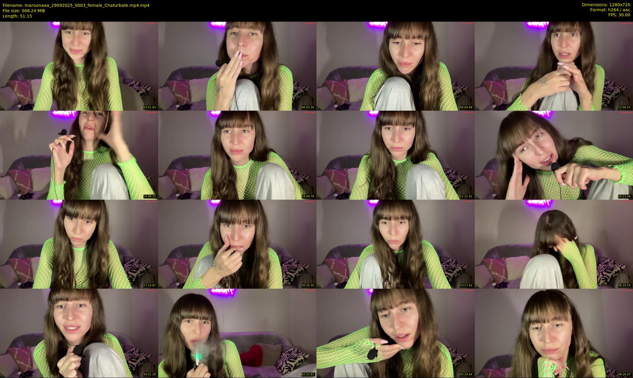 maroonaaa — 52 minute Chaturbate female cam show recording, 720p, Sep 29, 2025