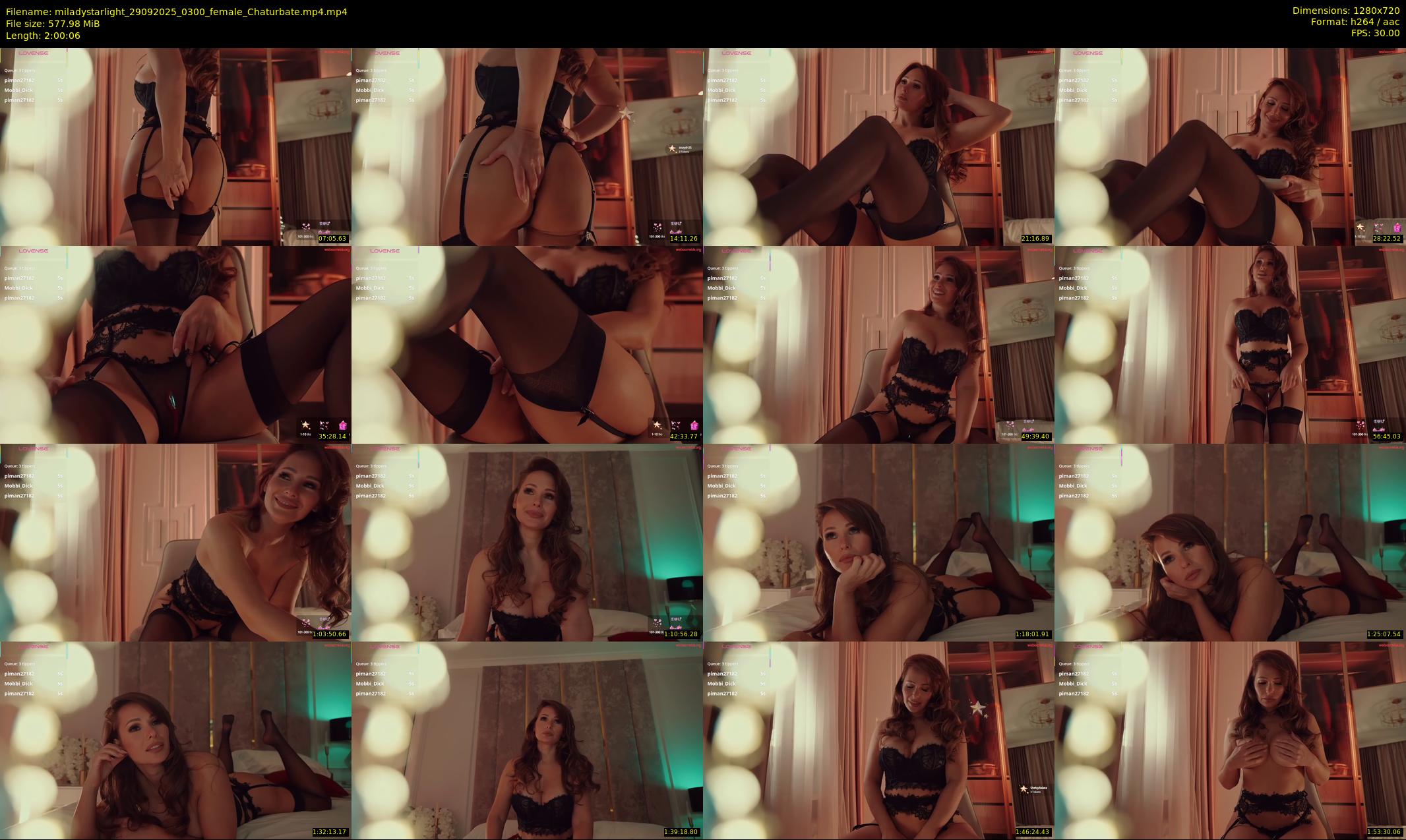 miladystarlight — 121 minute Chaturbate female cam show recording, 720p, Sep 29, 2025
