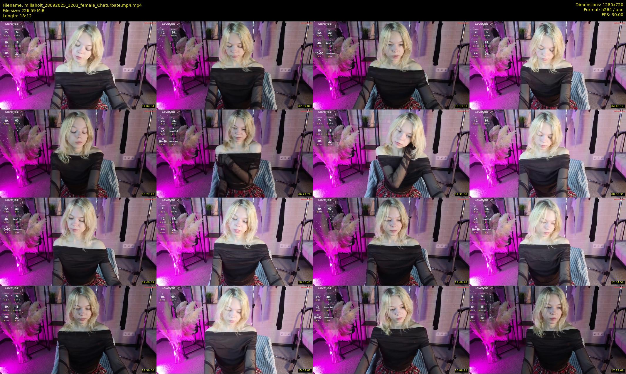 millaholt — 19 minute Chaturbate female cam show recording, 720p, Sep 28, 2025