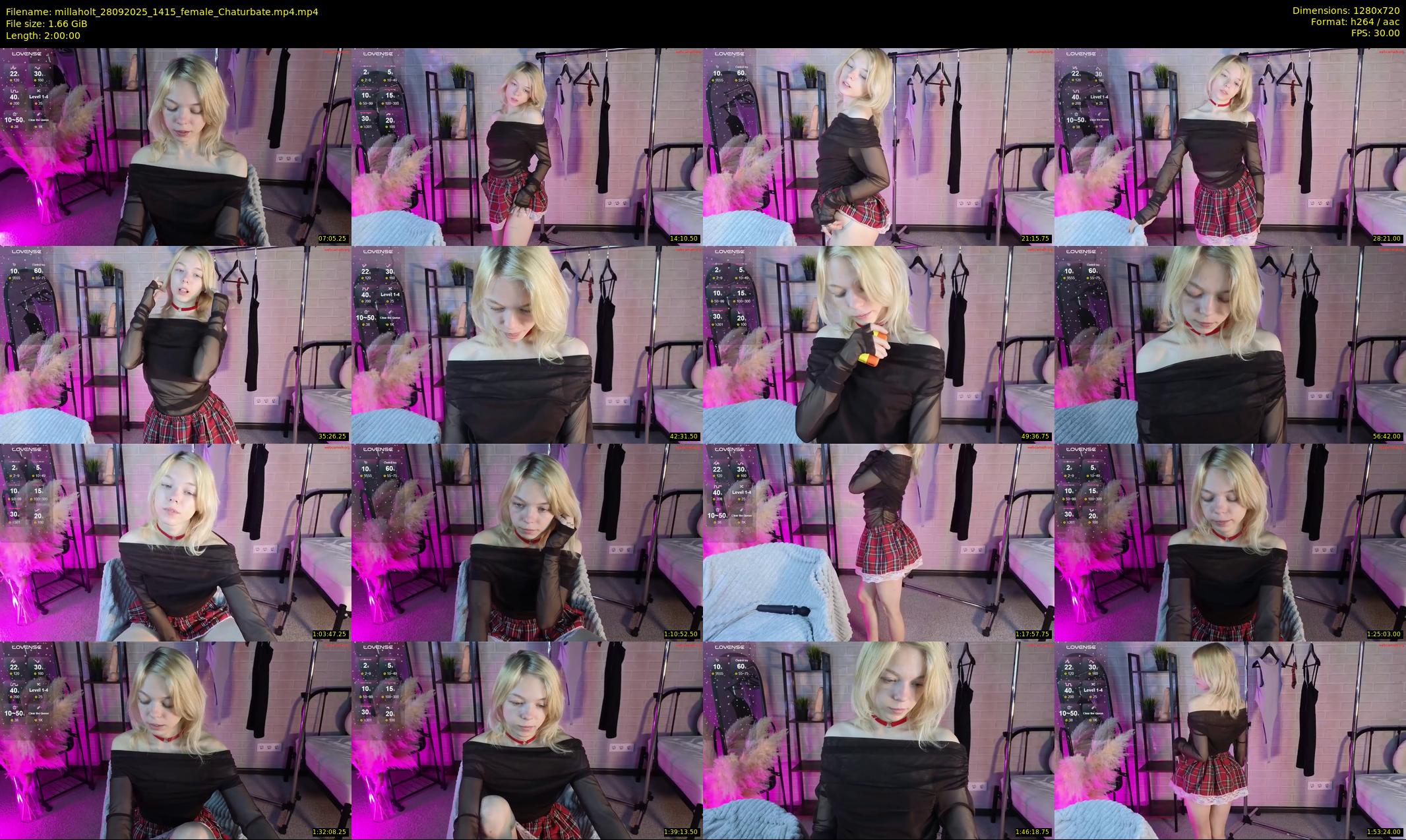 millaholt — 120 minute Chaturbate female cam show recording, 720p, Sep 28, 2025