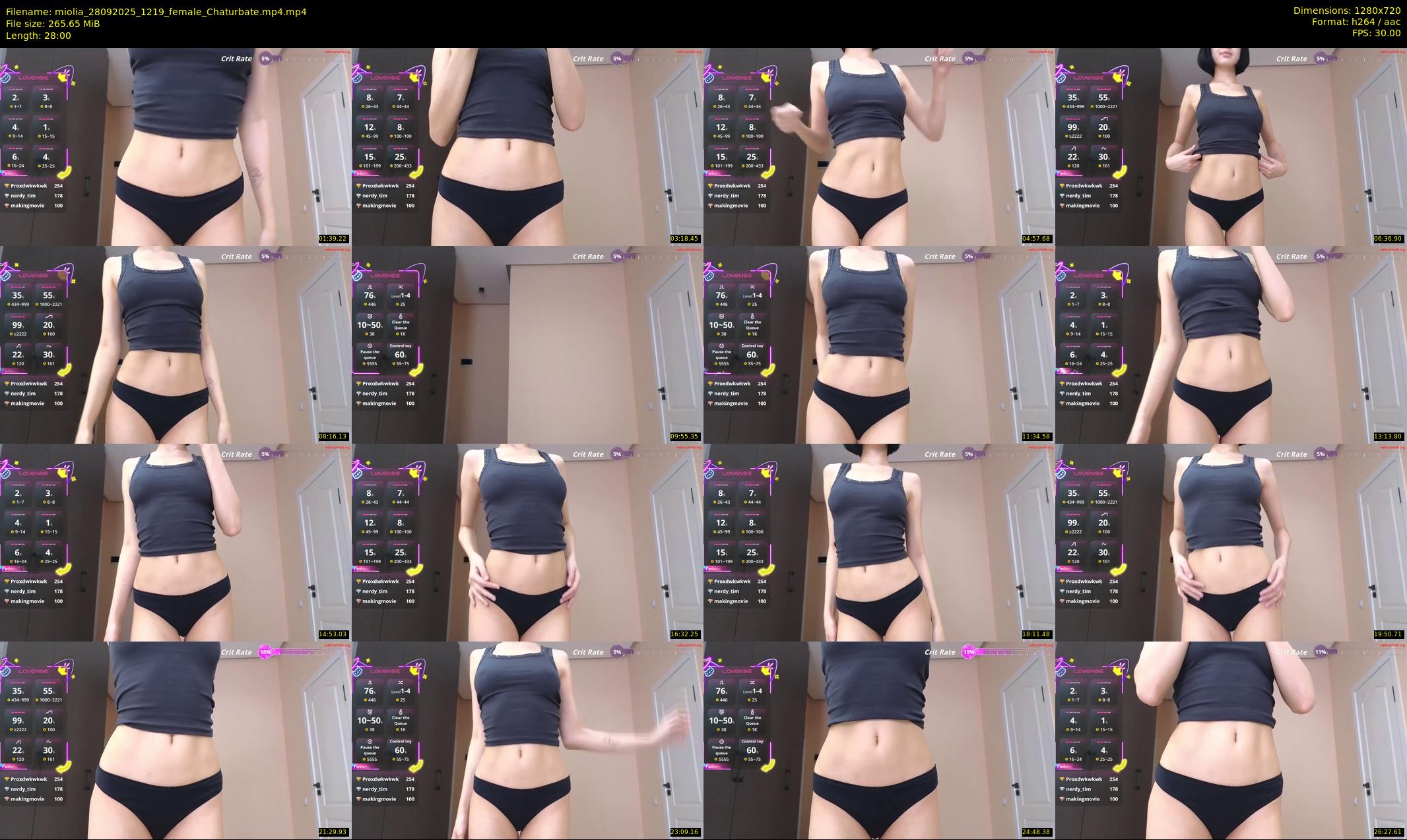 miolia — 28 minute Chaturbate female cam show recording, 720p, Sep 28, 2025
