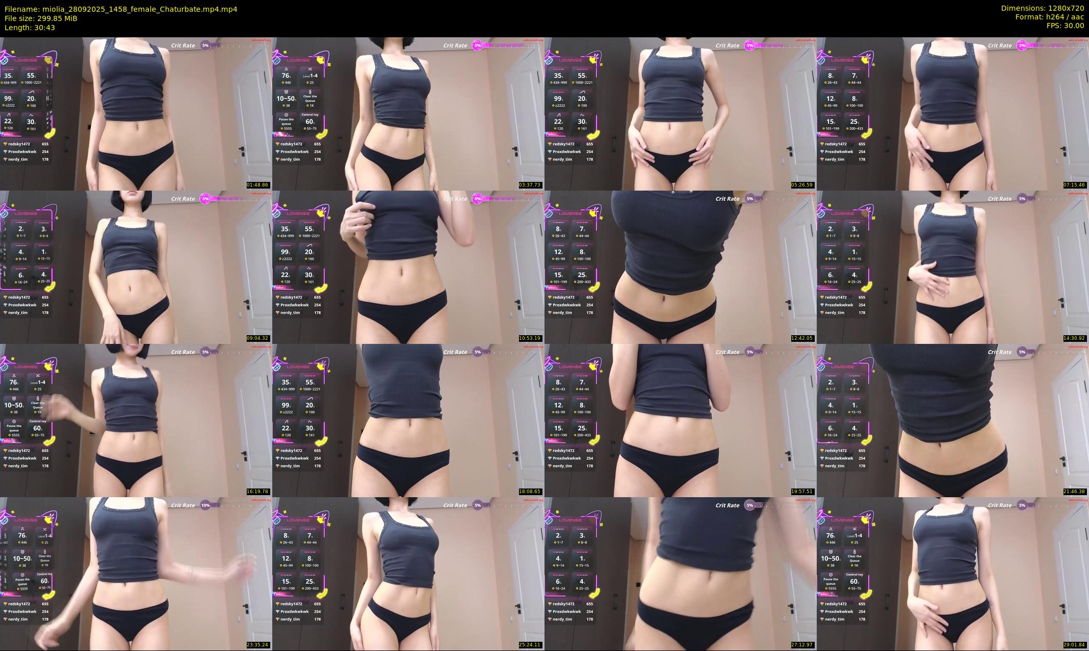 miolia — 31 minute Chaturbate female cam show recording, 720p, Sep 28, 2025