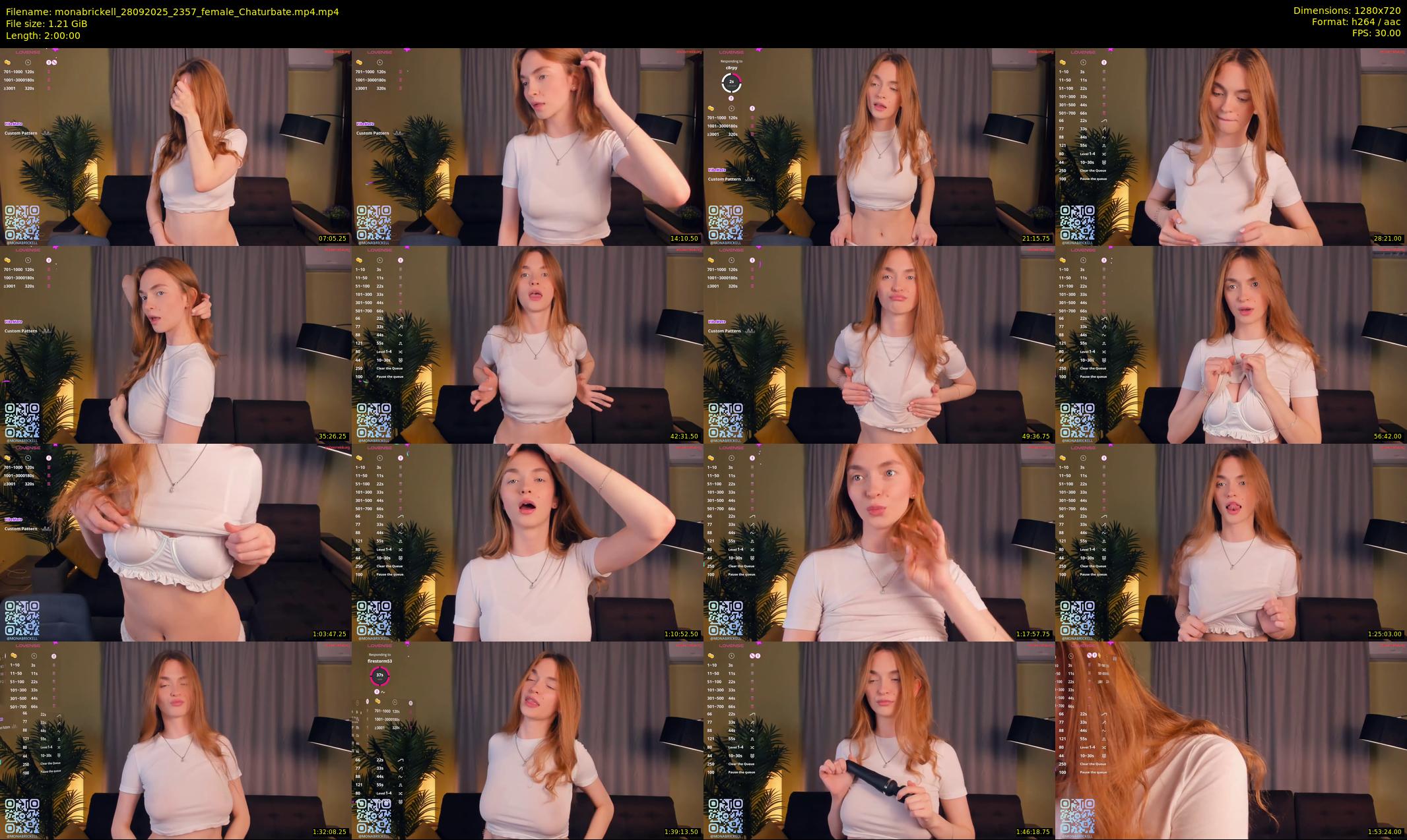 monabrickell — 120 minute Chaturbate female cam show recording, 720p, Sep 28, 2025