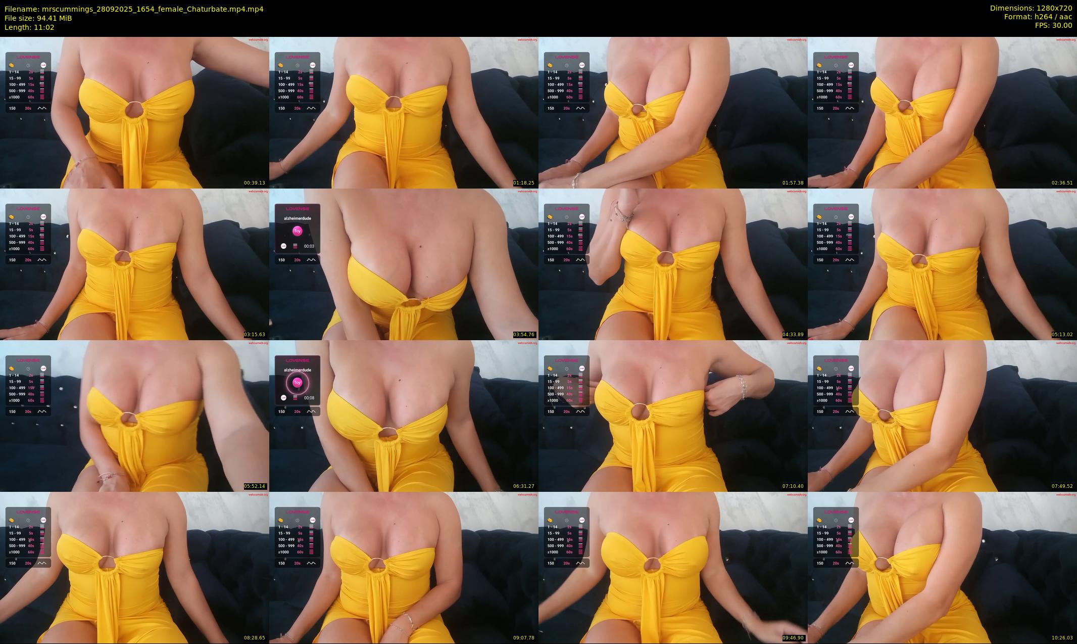 mrscummings — 12 minute Chaturbate female cam show recording, 720p, Sep 28, 2025