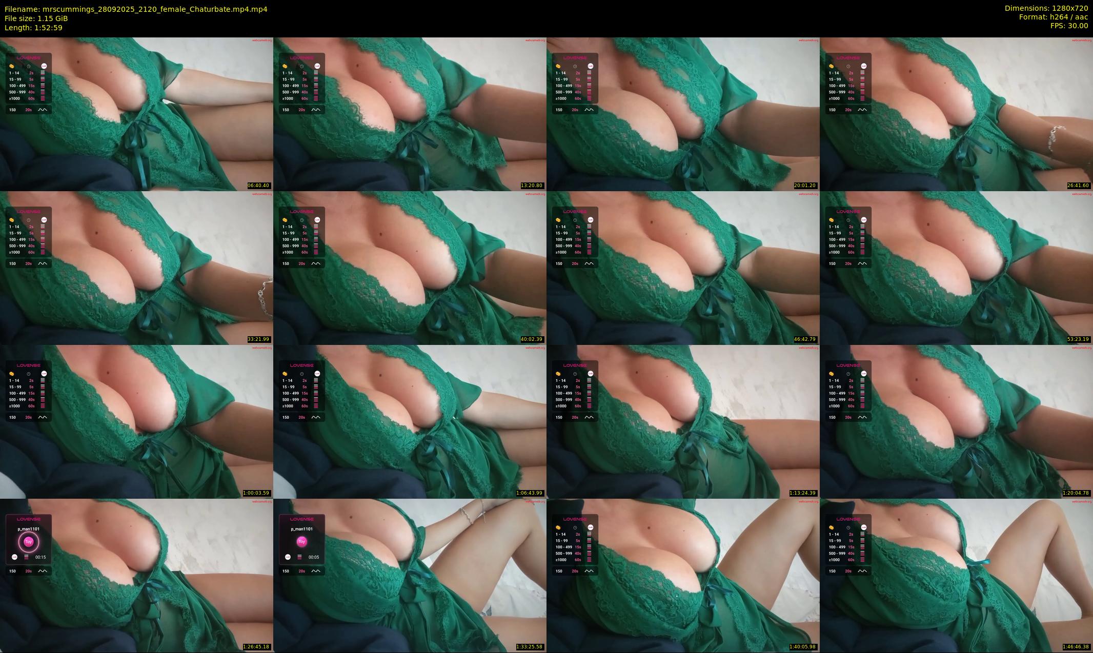 mrscummings — 113 minute Chaturbate female cam show recording, 720p, Sep 28, 2025