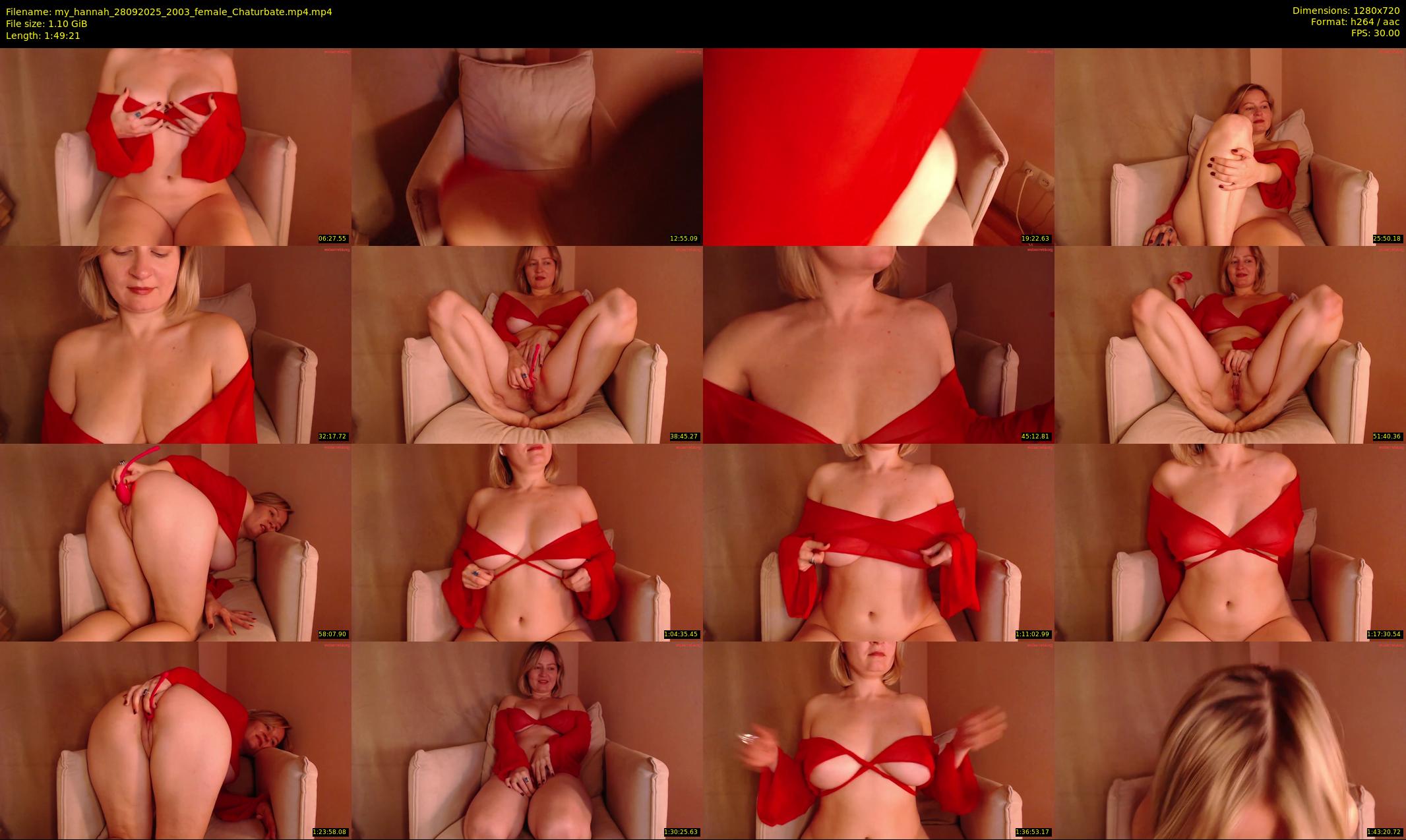 my_hannah — 110 minute Chaturbate female cam show recording, 720p, Sep 28, 2025