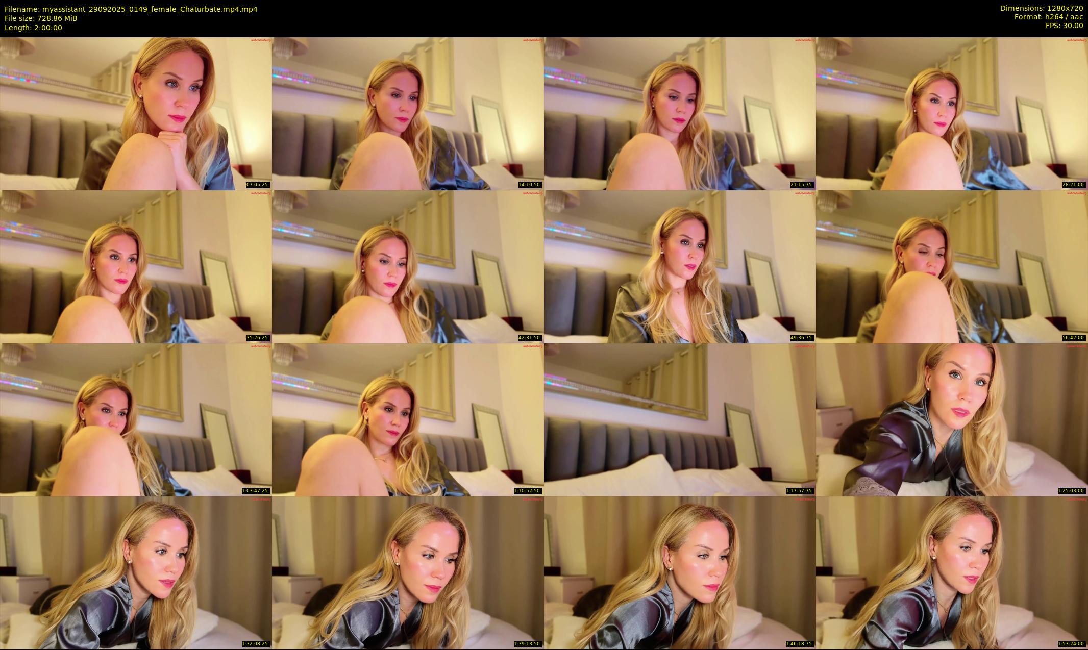 myassistant — 120 minute Chaturbate female cam show recording, 720p, Sep 29, 2025