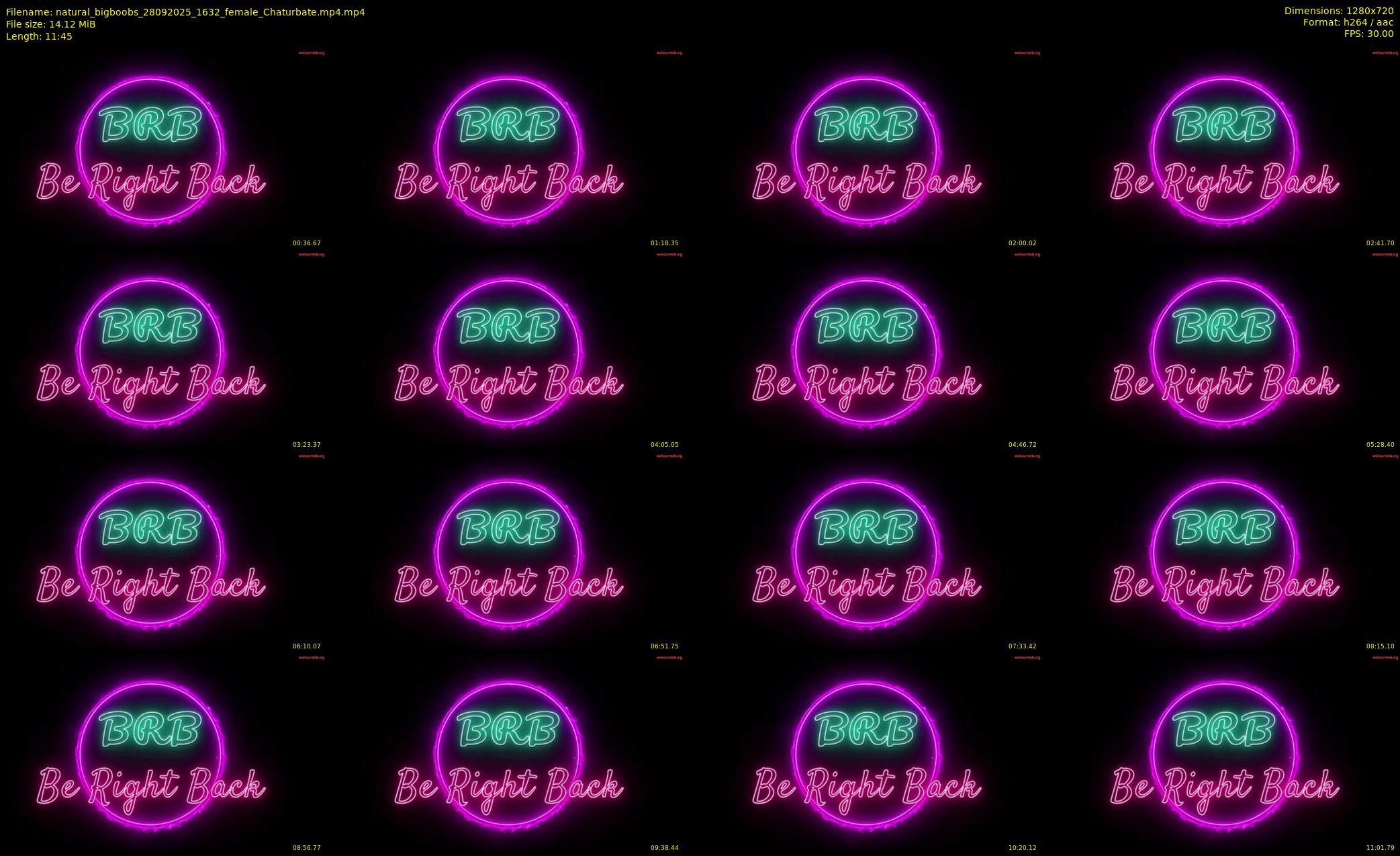 natural_bigboobs — 12 minute Chaturbate female cam show recording, 720p, Sep 28, 2025
