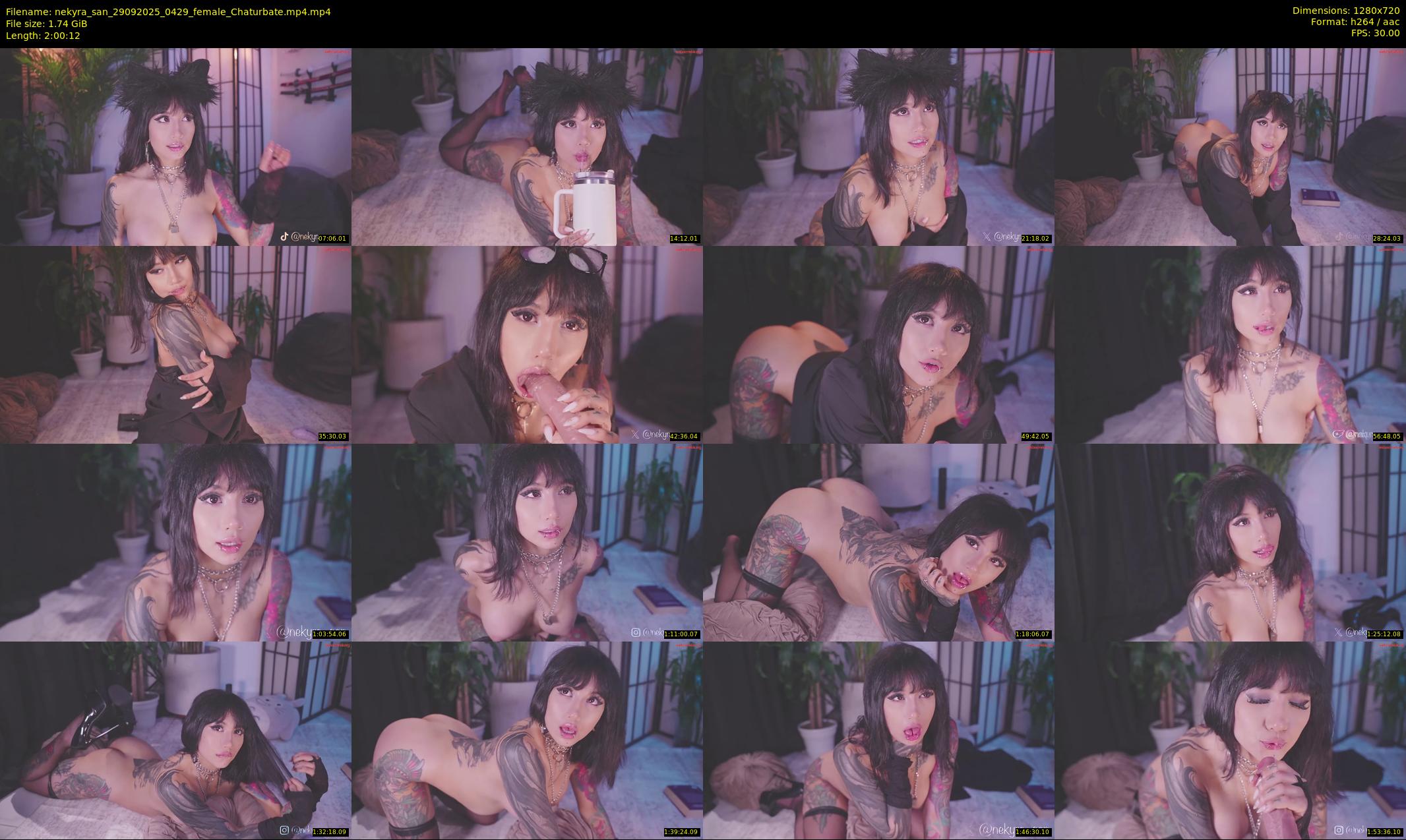 nekyra_san — 121 minute Chaturbate female cam show recording, 720p, Sep 29, 2025