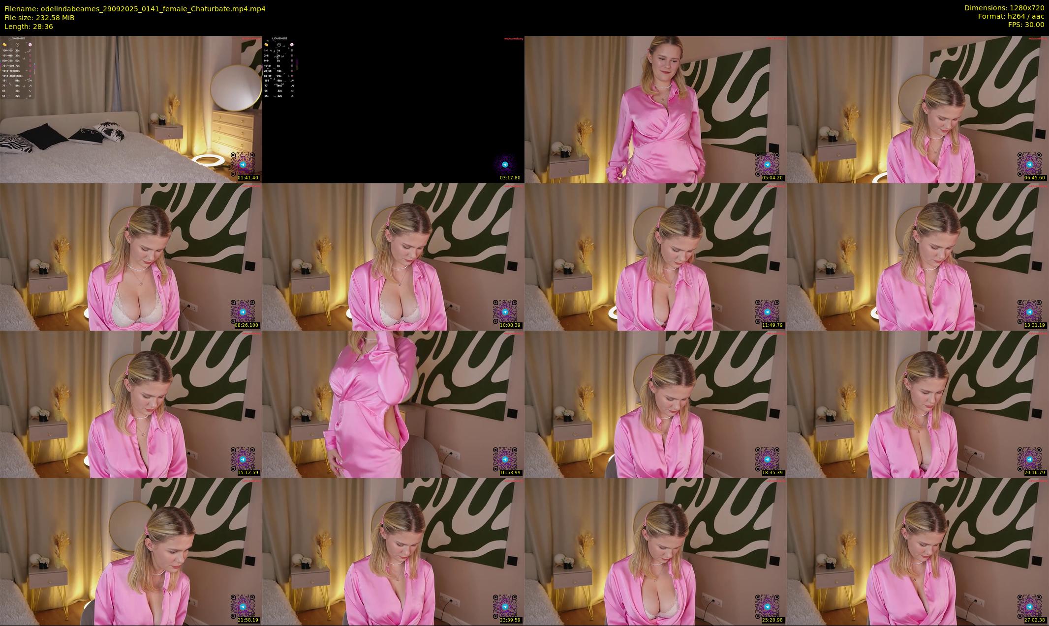 odelindabeames — 29 minute Chaturbate female cam show recording, 720p, Sep 29, 2025